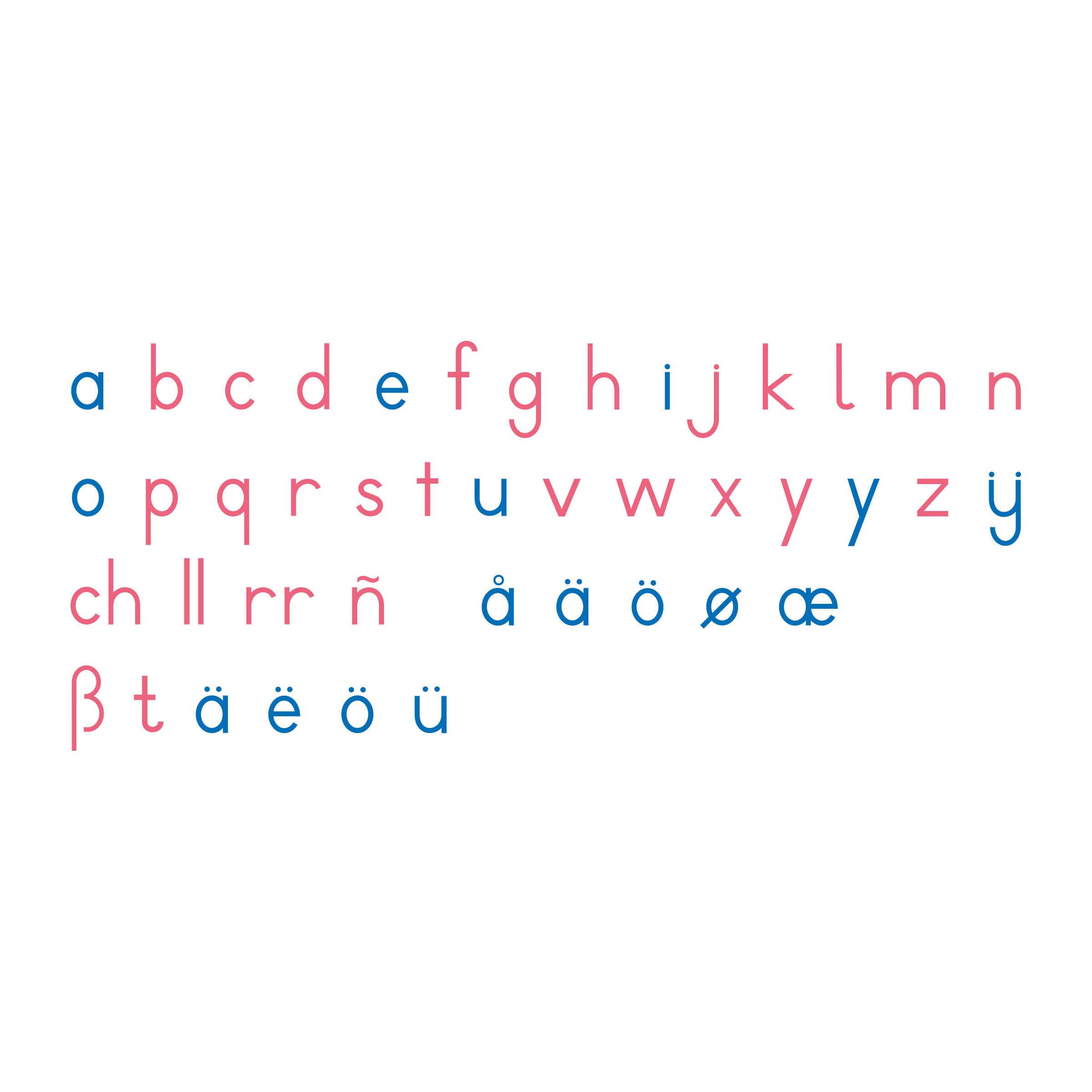 Wooden Movable Alphabet: International Print — Montessori Material | Faborino