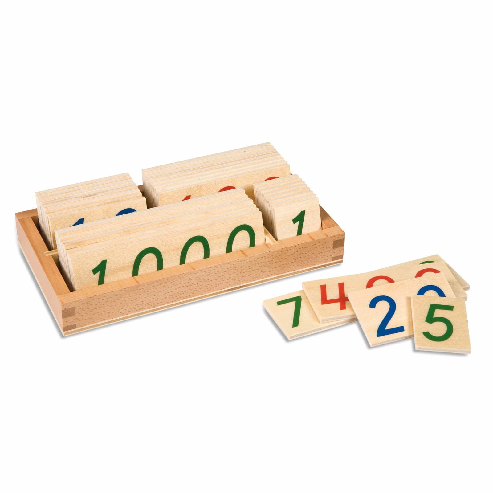 Small Number Cards 1-9000: Wood — View 1