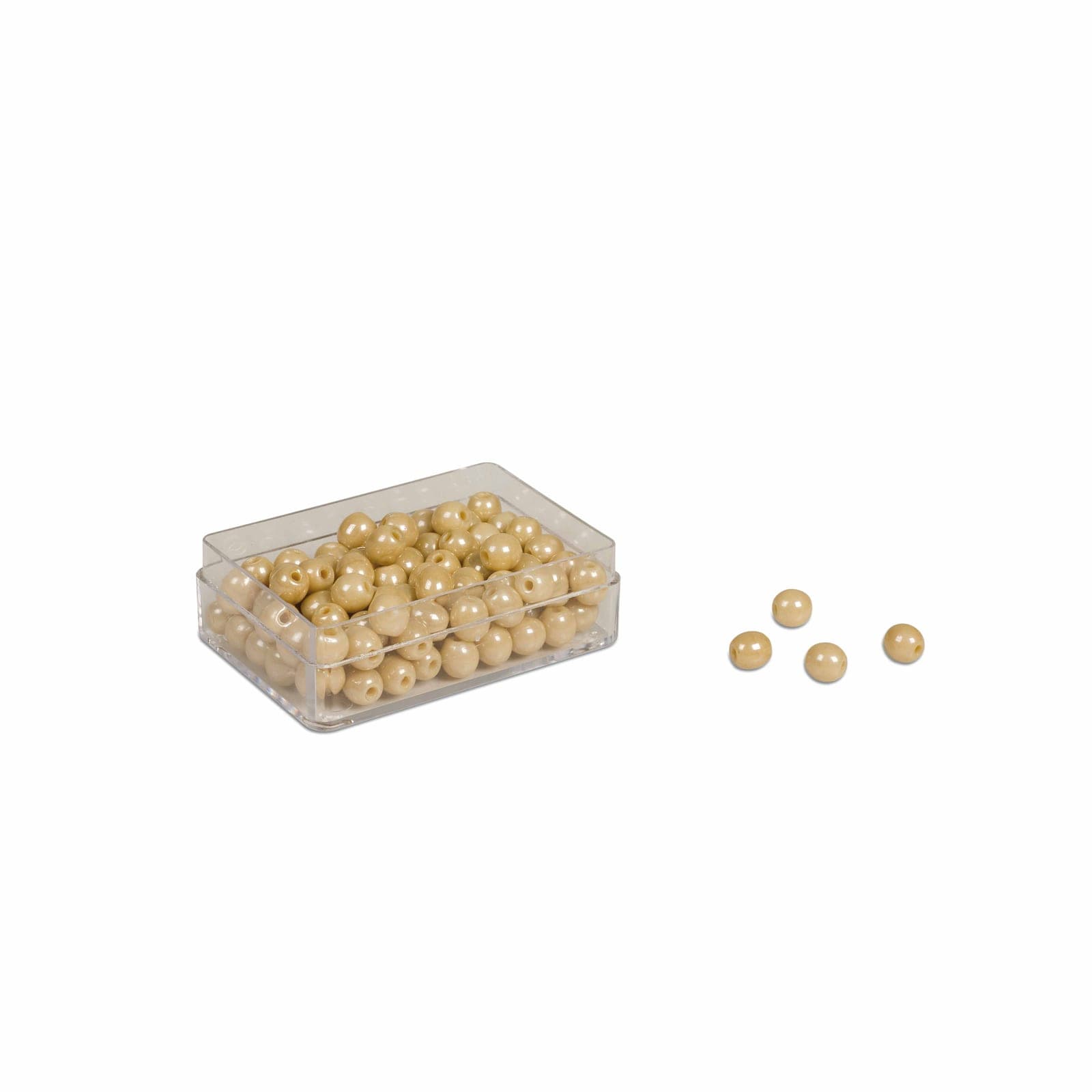 100 goldene Perleneinheiten: Einzelperlen Glas — Ansicht 1