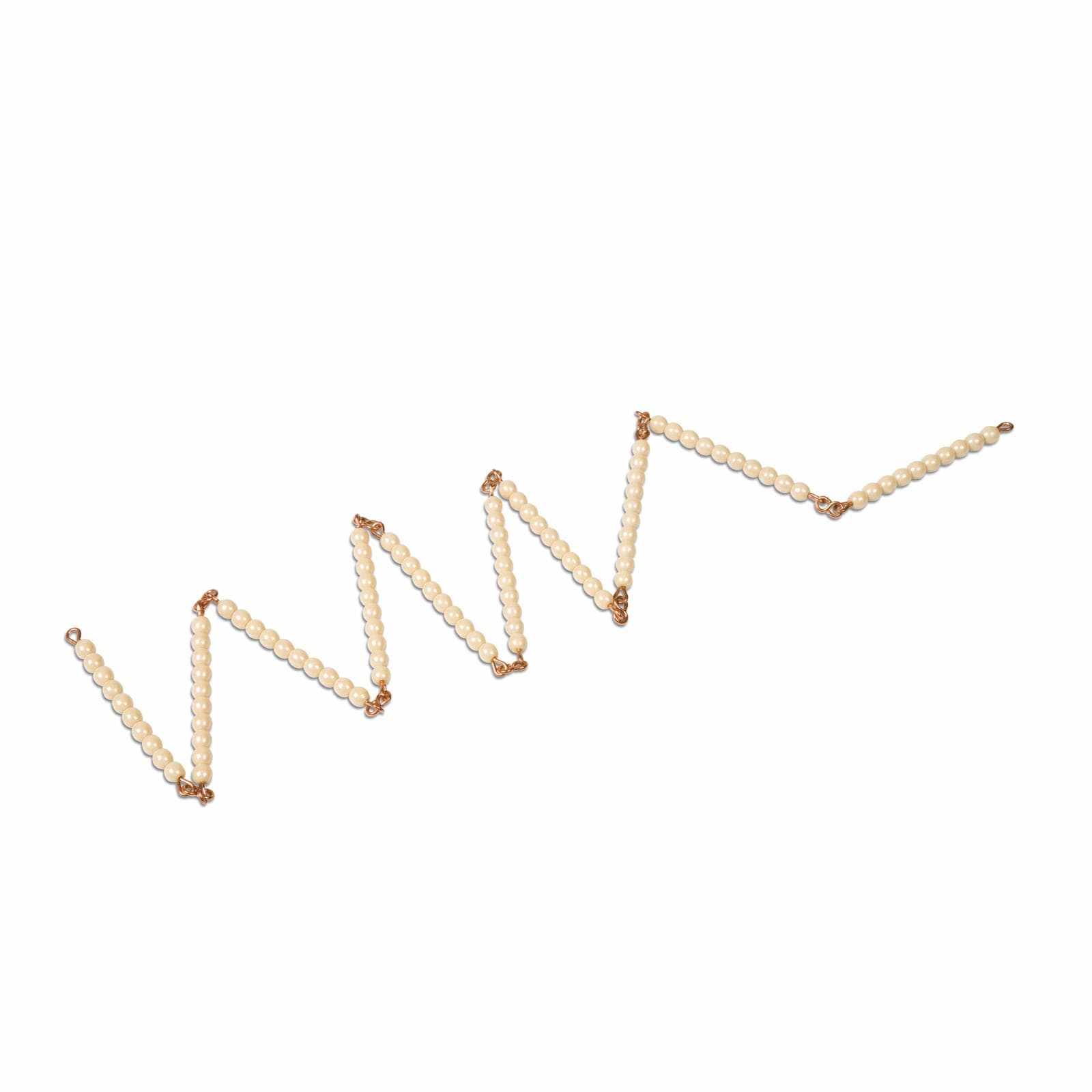 Goldene Perlenkette 100: Einzelperlen Glas — Ansicht 1