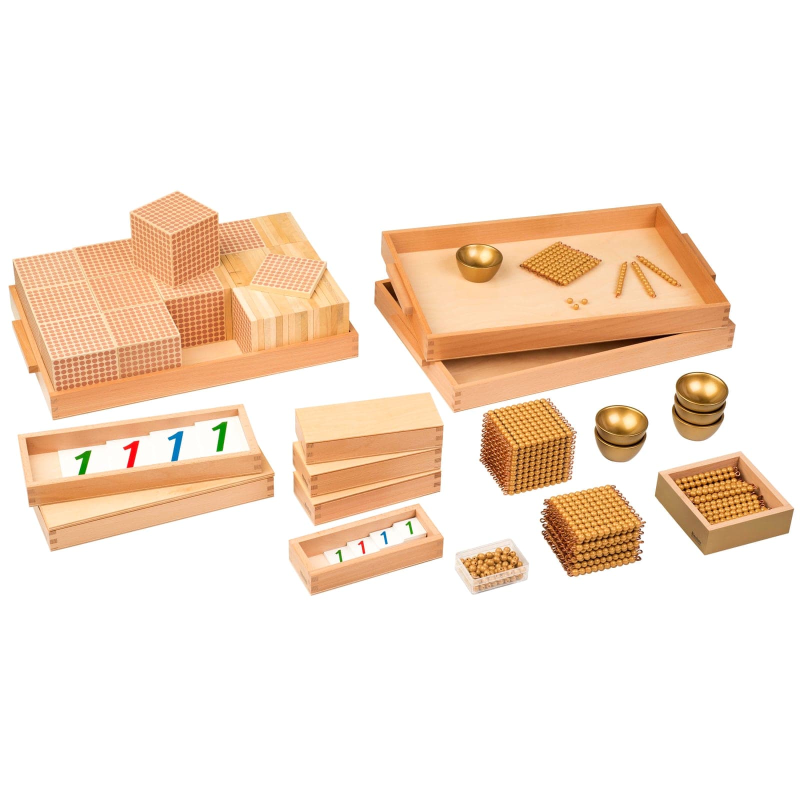 Golden Bead Material — Individual Nylon Beads for Decimal System — View 1