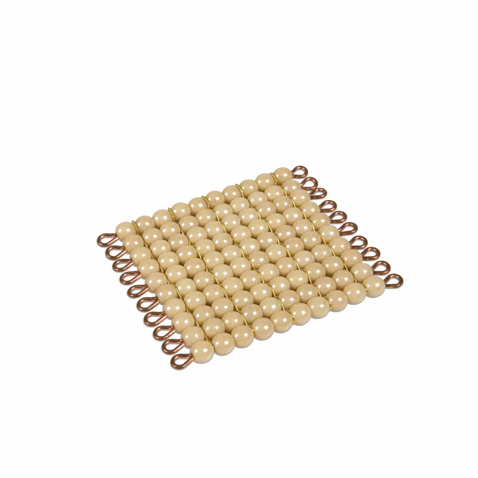 One Golden Bead Square Of 100: Individual Beads Glass — View 1
