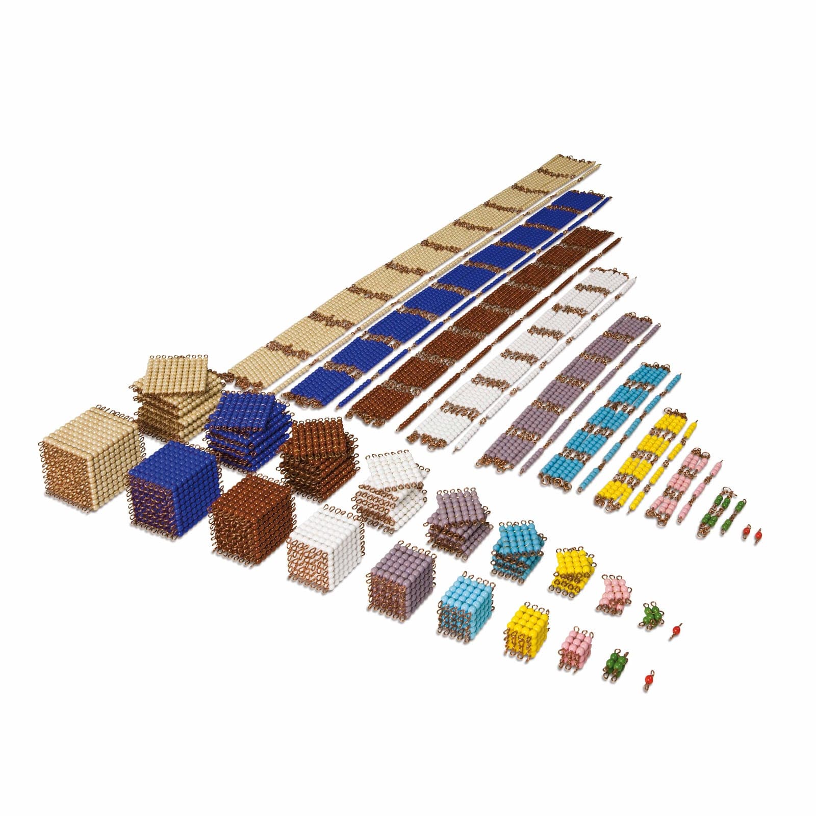 Individual Glass Beads — Complete Decimal System Material Set — Montessori Material | Faborino