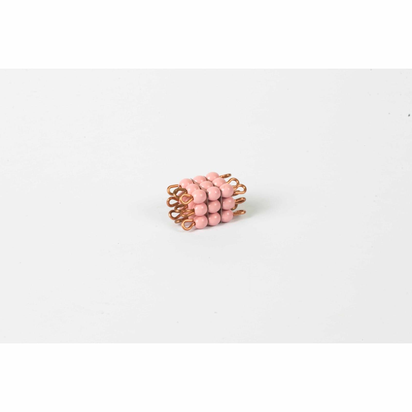 Glass Bead Cube of 3 — Pink Mathematical Concept Exploration — Montessori Material | Faborino
