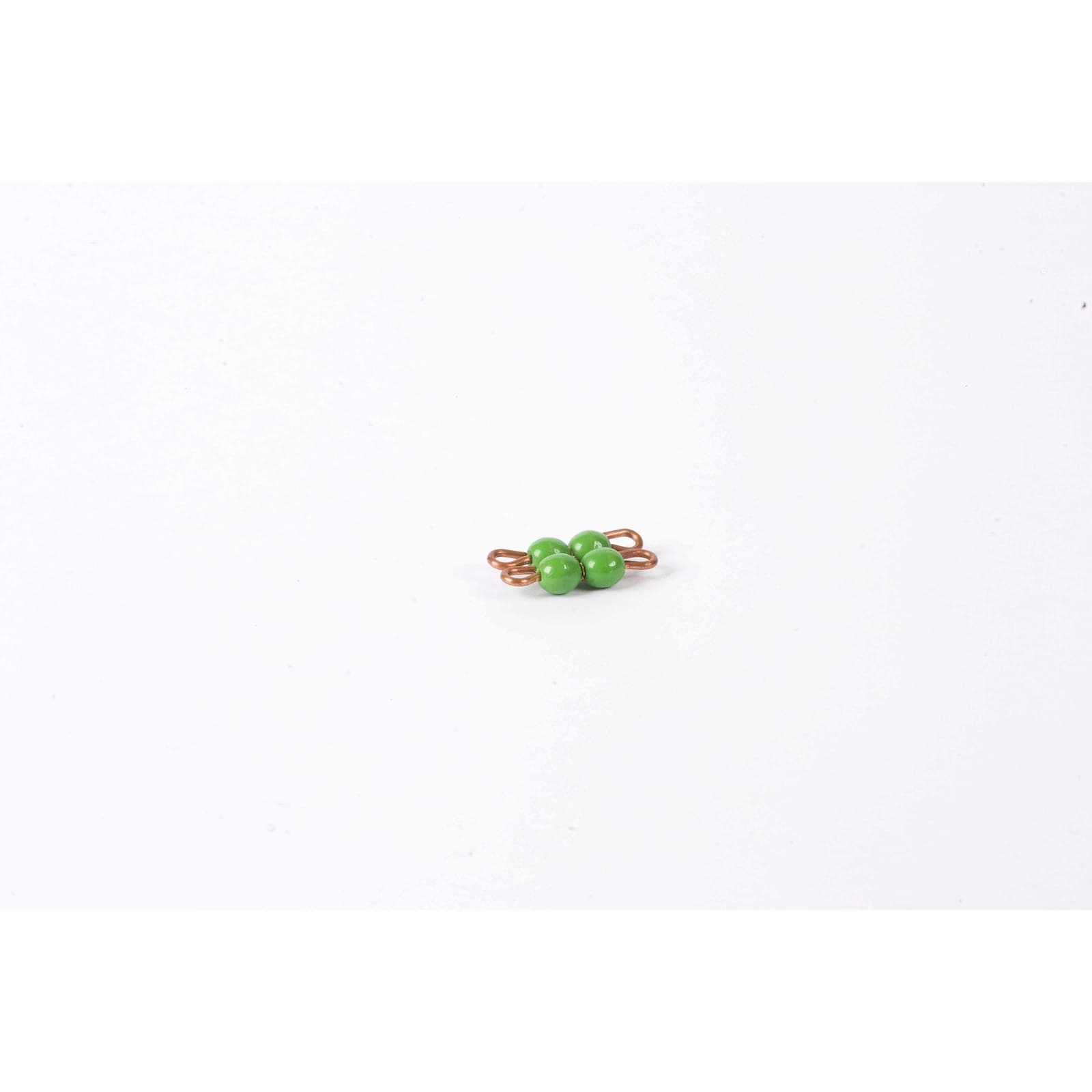 Individual Nylon Bead Square Of 2: Green — Montessori Material | Faborino