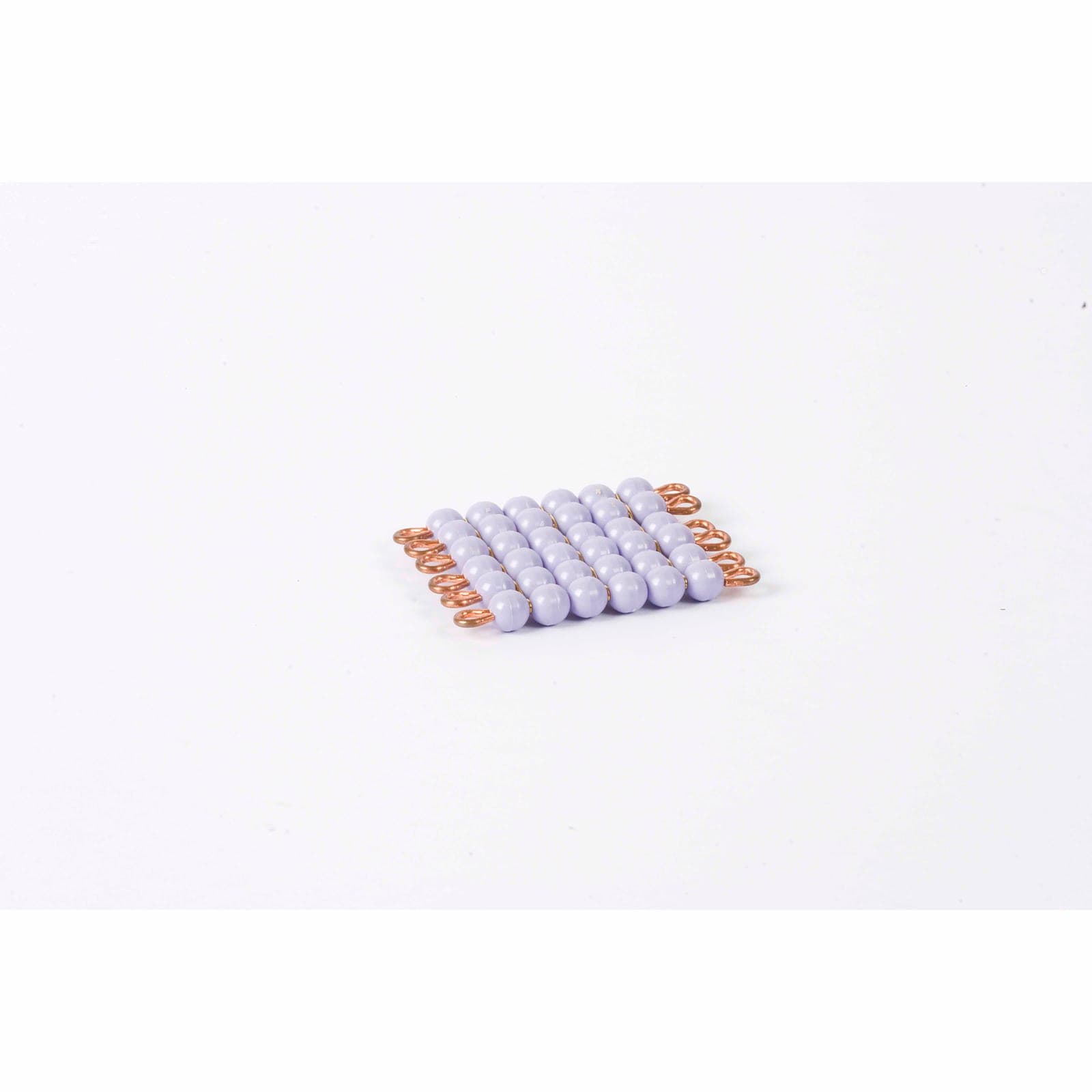 Individual Nylon Bead Square Of 6: Purple — Montessori Material | Faborino