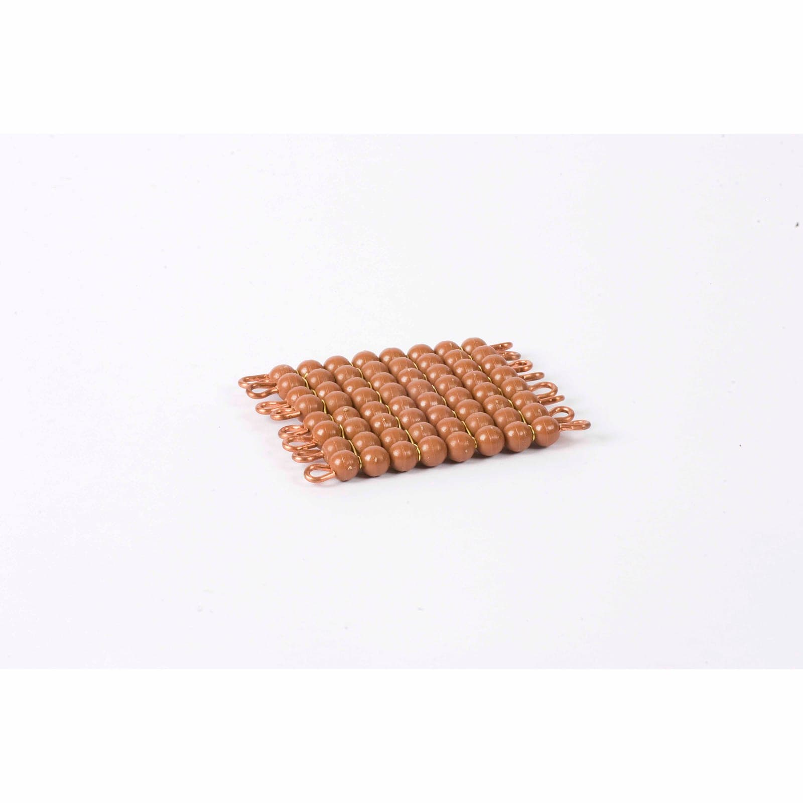 Individual Nylon Bead Square Of 8: Brown — Montessori Material | Faborino
