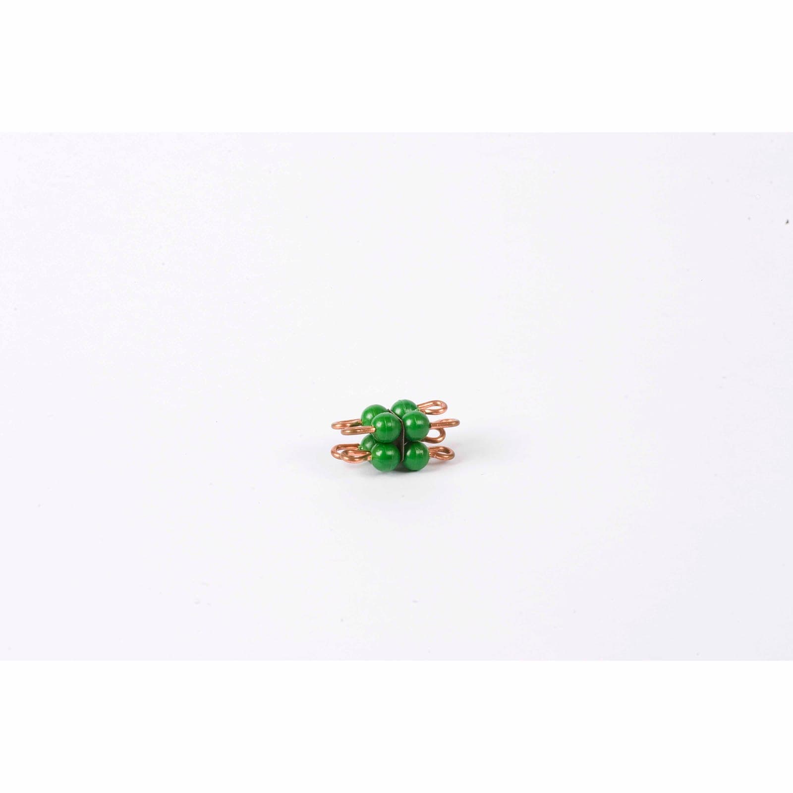 Individual Nylon Bead Cube Of 2: Green — Montessori Material | Faborino