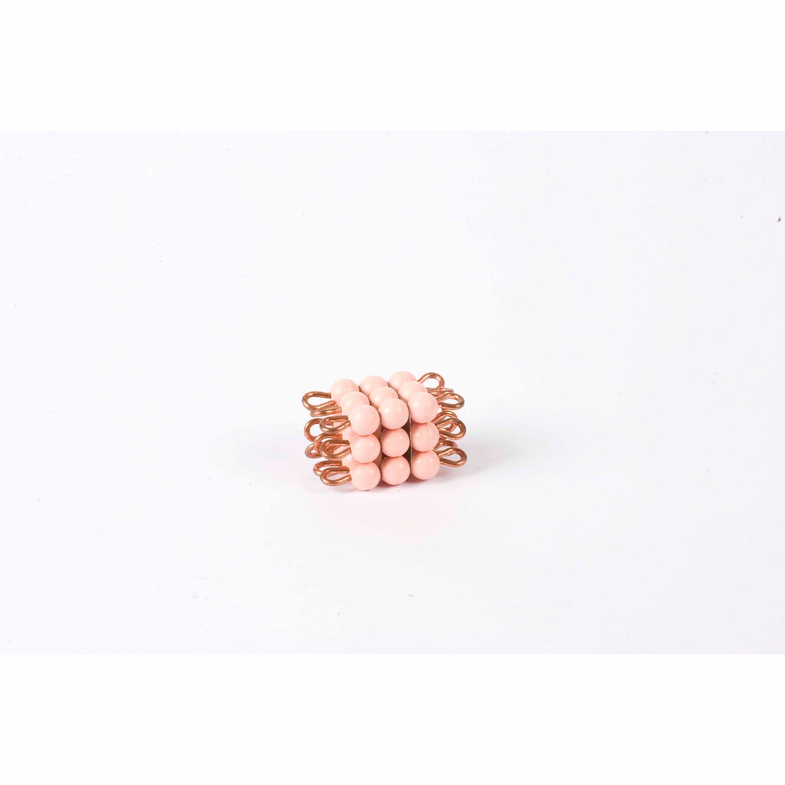 Bead Cube of 3 — Pink Individual Nylon Cube for Mathematics — Montessori Material | Faborino