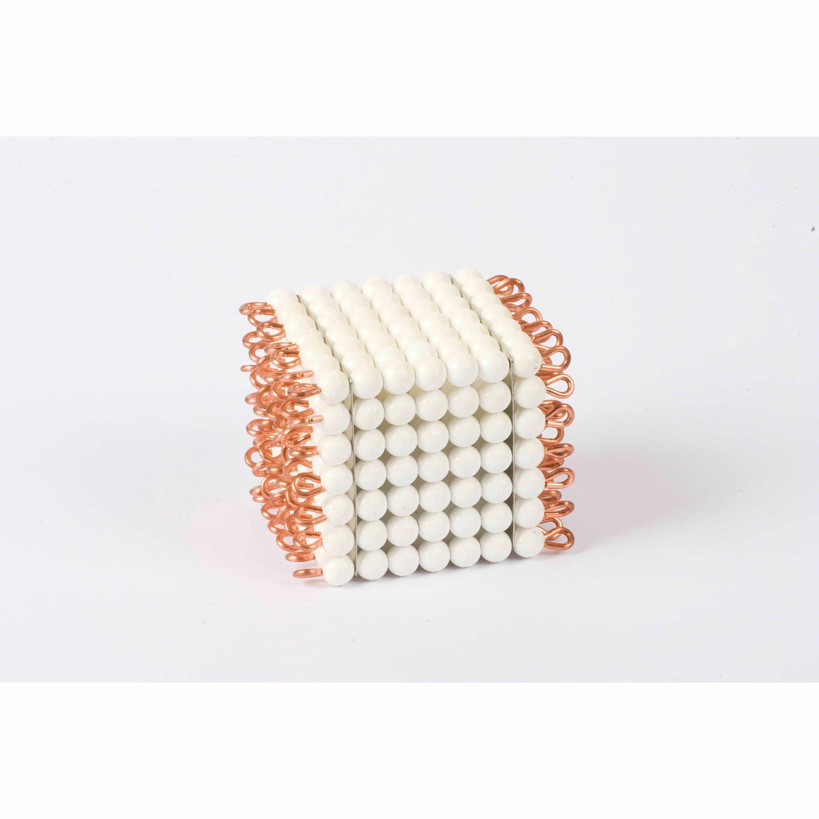 Bead Cube of 7 — White Nylon Thousand Unit (7³) — Montessori Material | Faborino