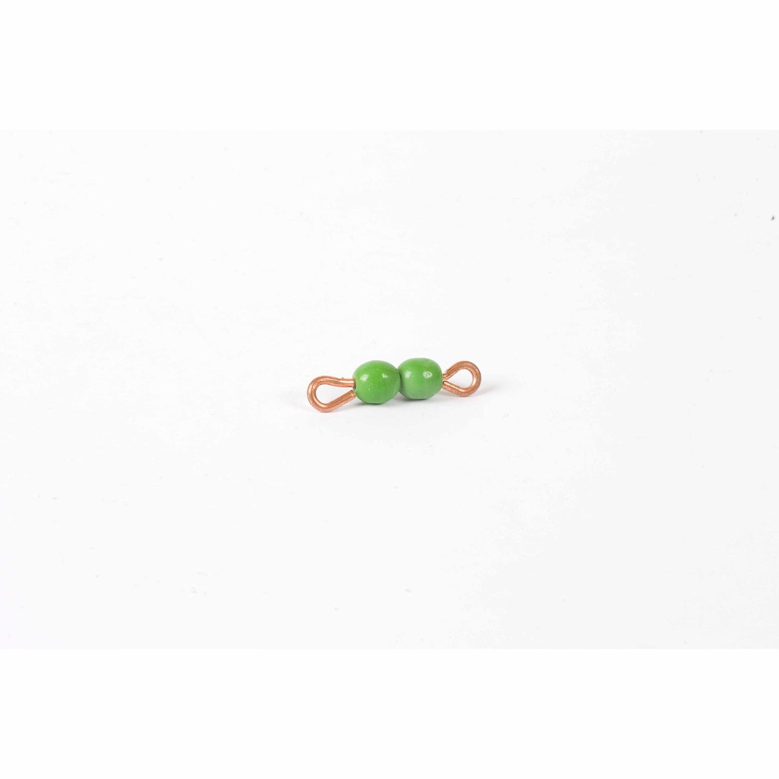 Individual Glass Bead Bar Of 2: Green — Montessori Material | Faborino