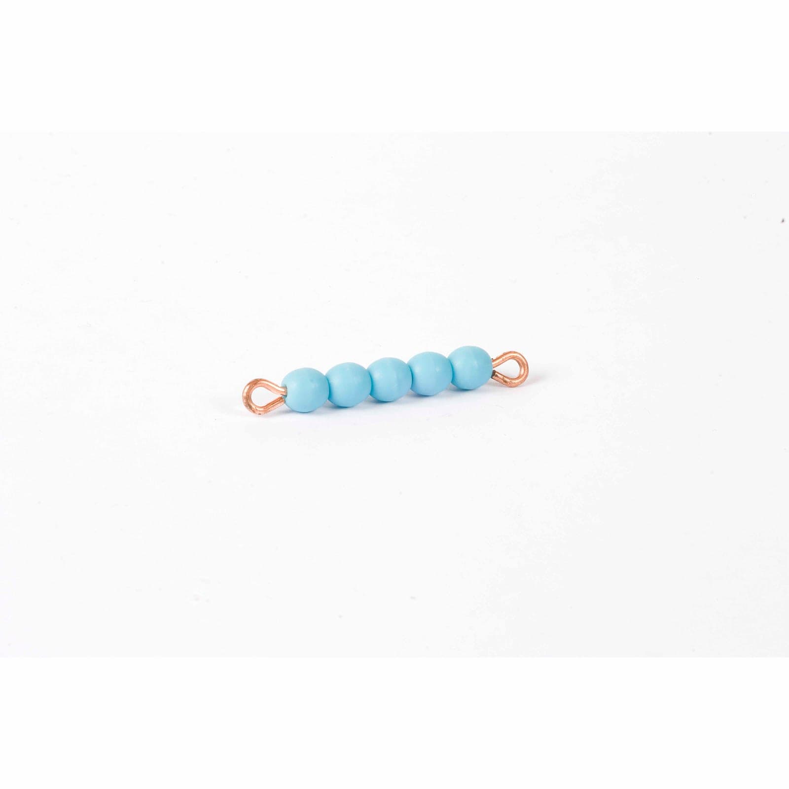 Individual Glass Bead Bar Of 5: Light Blue — Montessori Material | Faborino