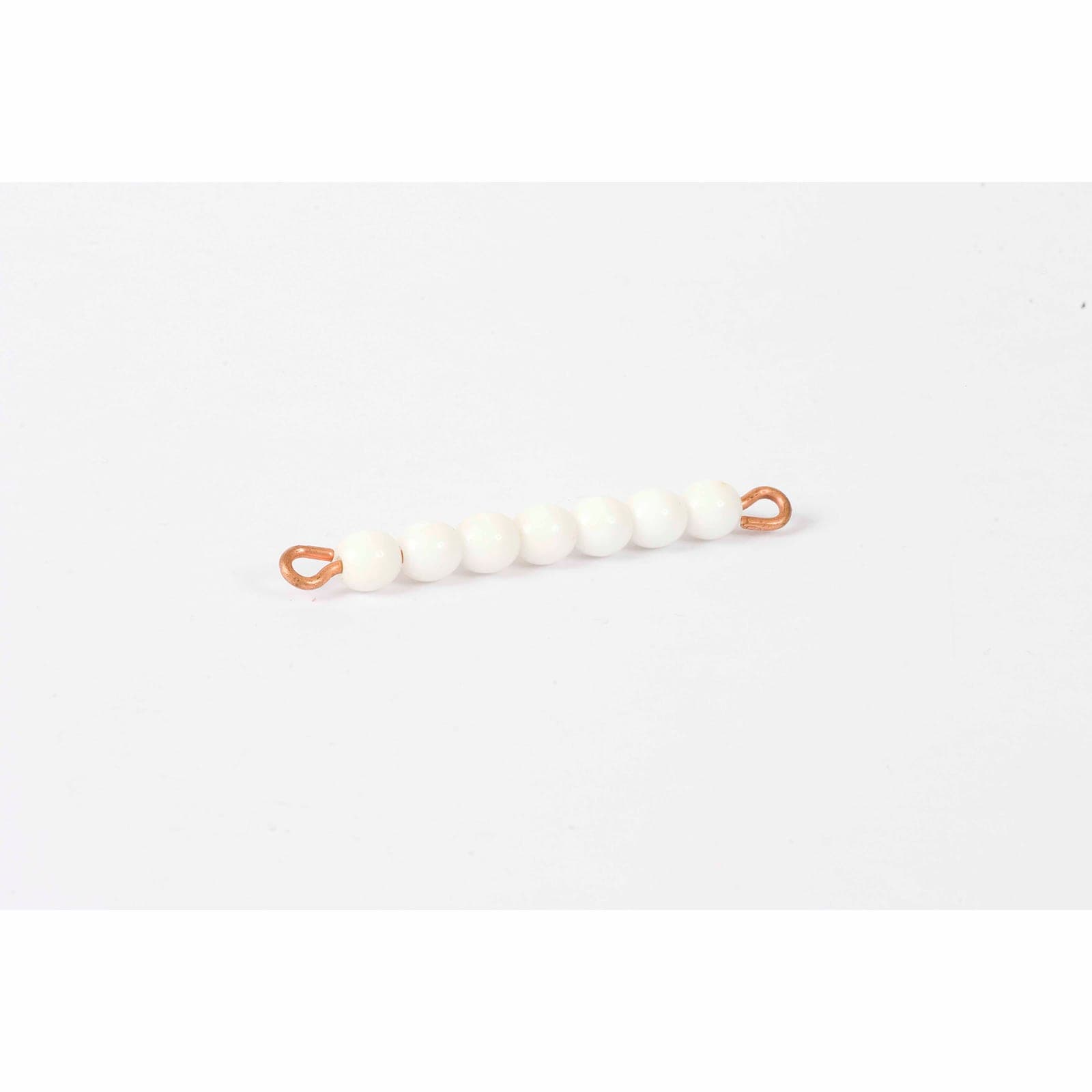Individual Glass Bead Bar Of 7: White — Montessori Material | Faborino