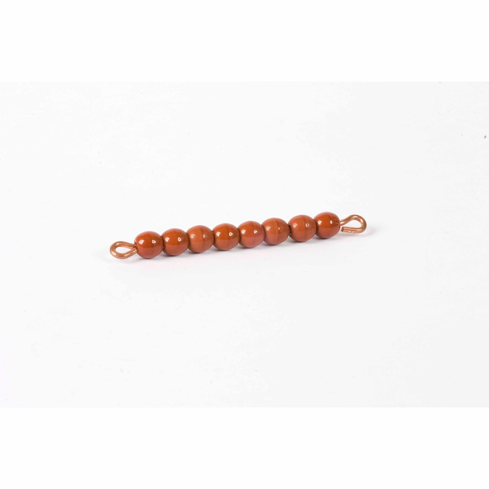 Individual Glass Bead Bar Of 8: Brown — Montessori Material | Faborino