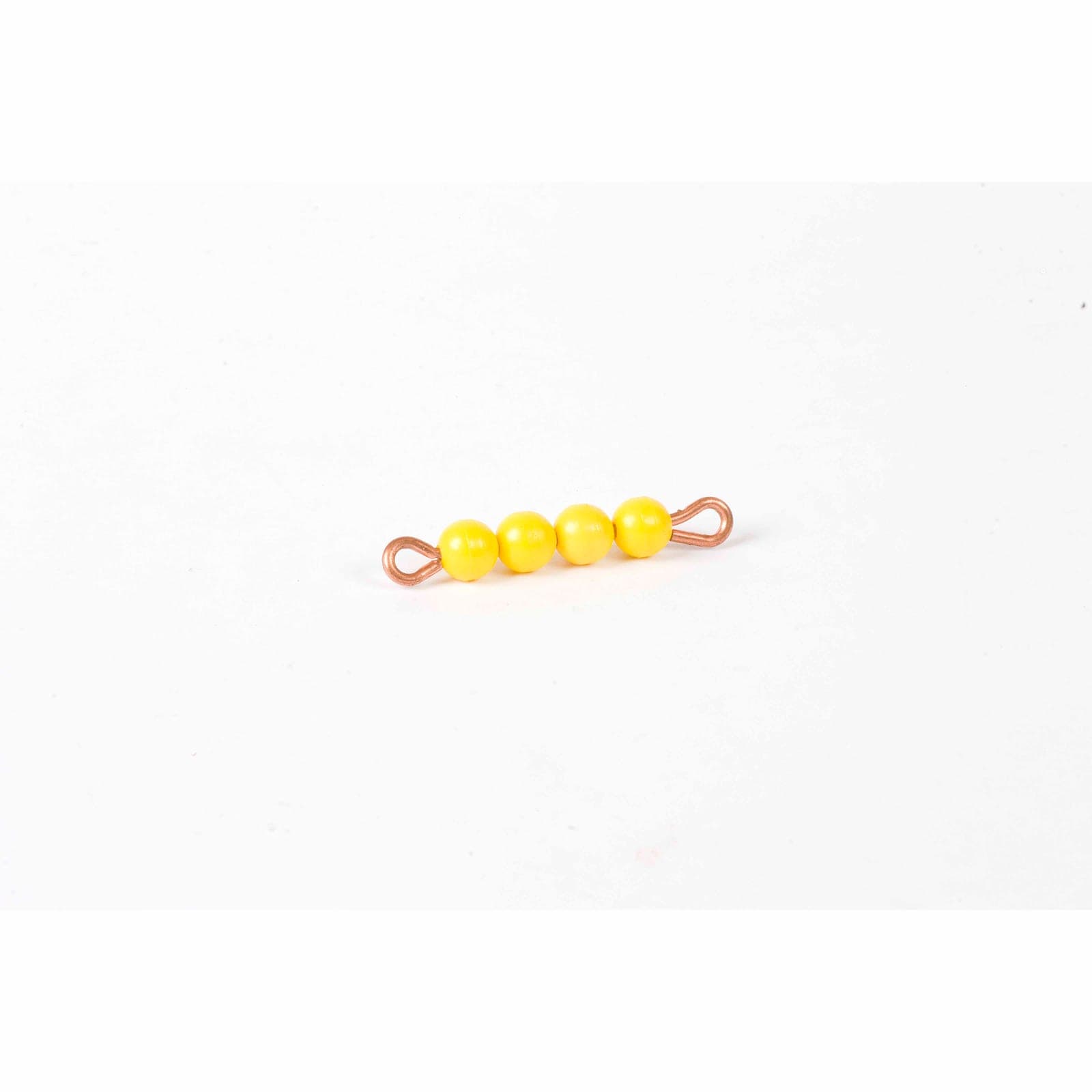 Individual Nylon Bead Bar Of 4: Yellow — Montessori Material | Faborino