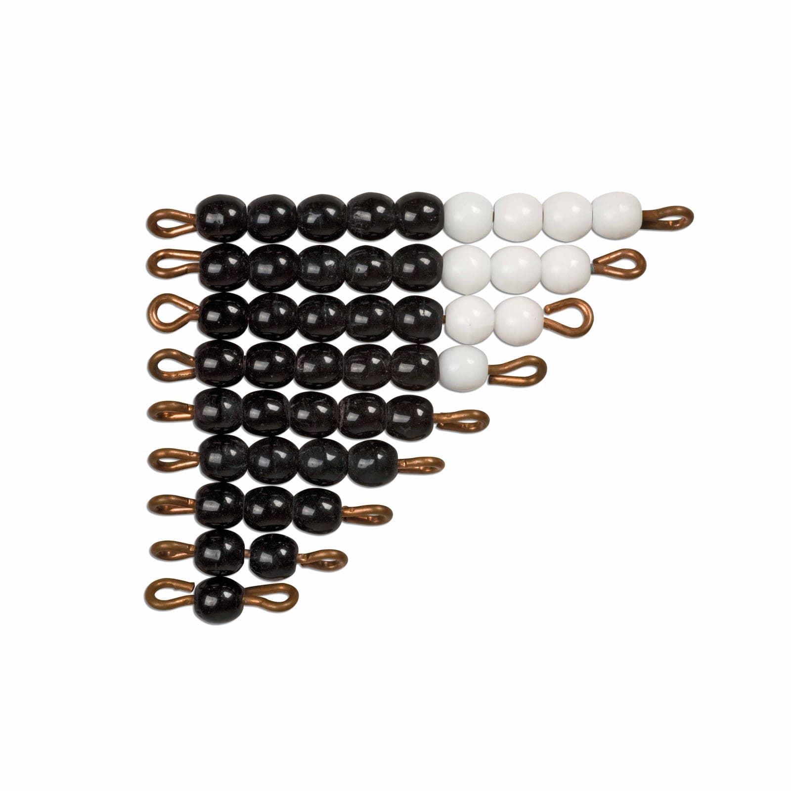 Black And White Bead Stairs - Individual Beads Glass: 1 Set — View 1