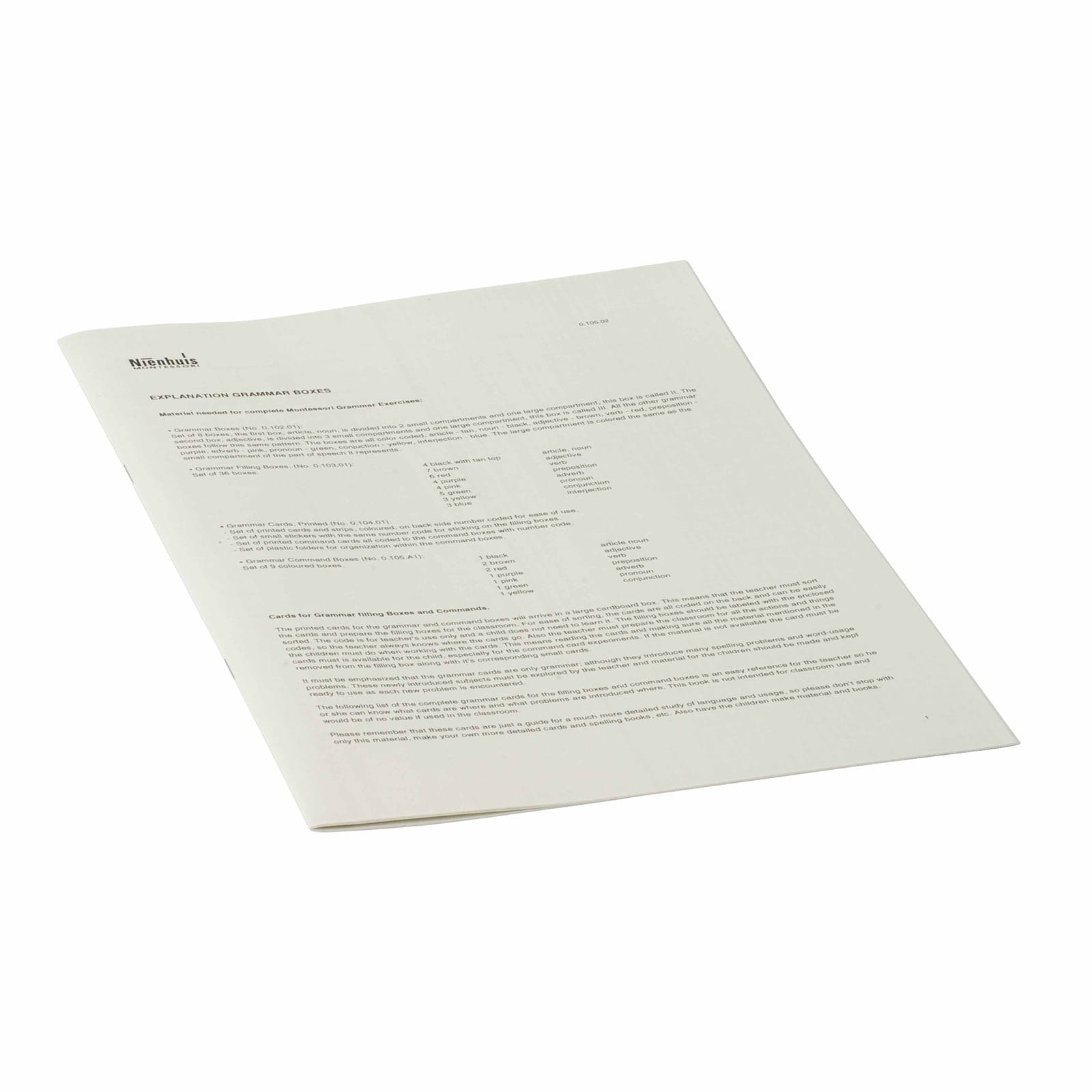Grammar Boxes Guide — Teacher Reference Sheets for Language — View 1