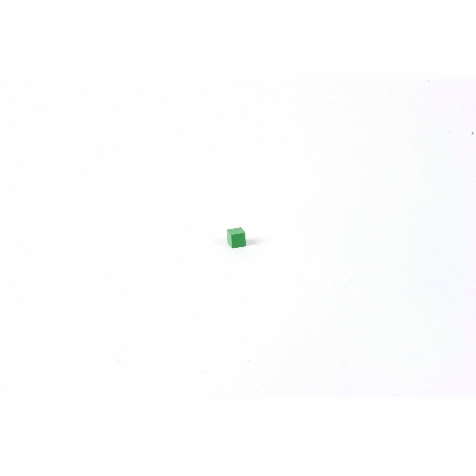 Geometric Hierarchy Of Number: Green Cube 5 Mm — Montessori Material | Faborino