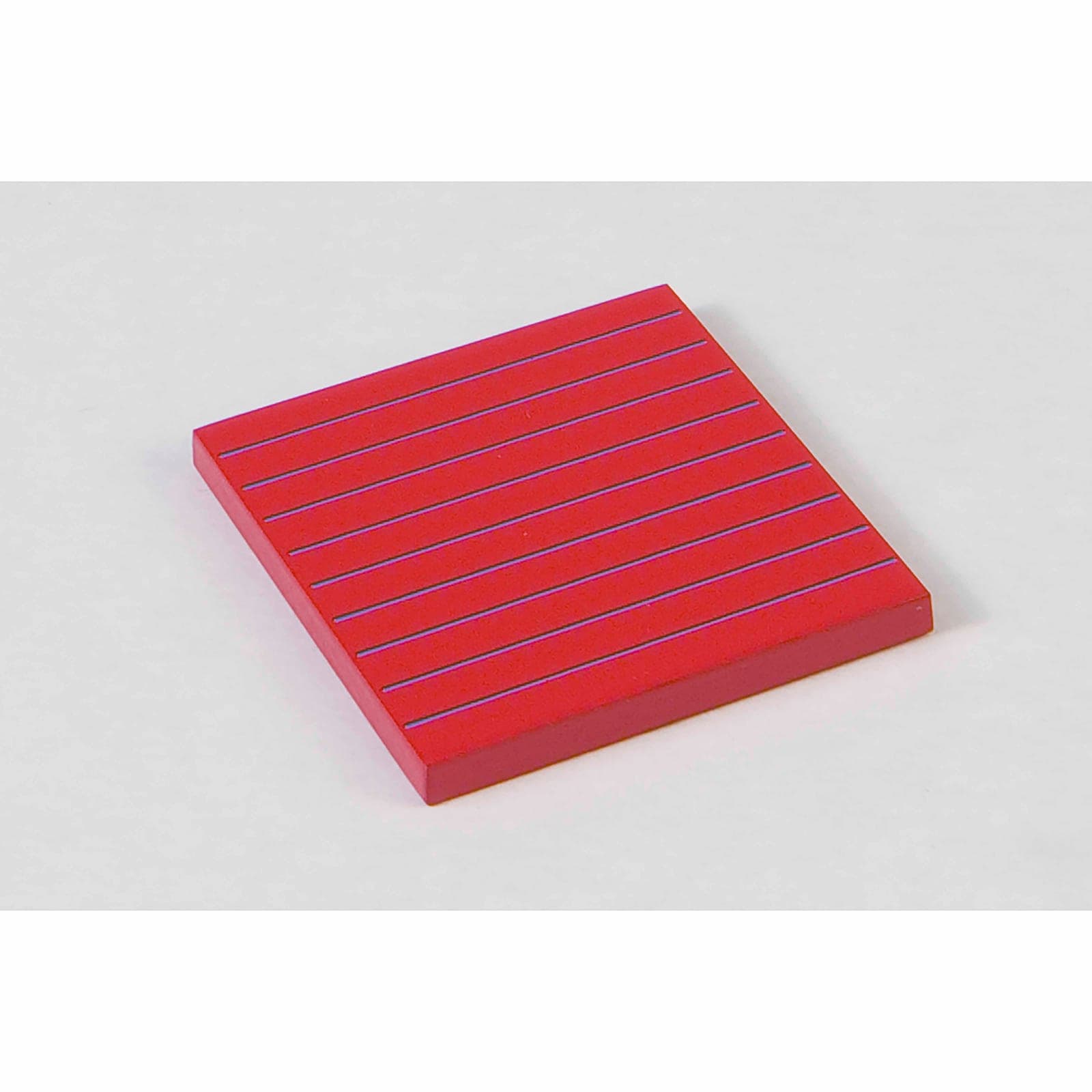 Red Hierarchy Tablet — 50×50×5mm Mathematical Reference — Montessori Material | Faborino