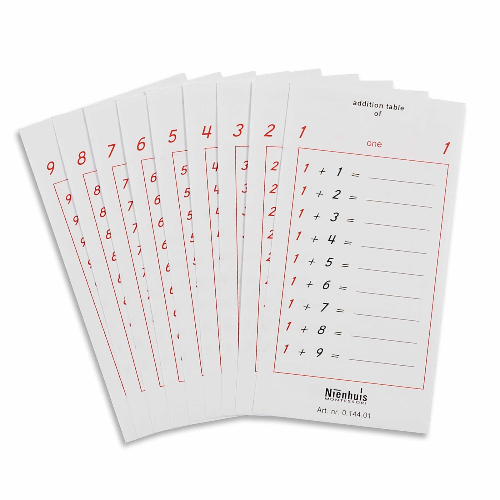Addition Tables — View 1