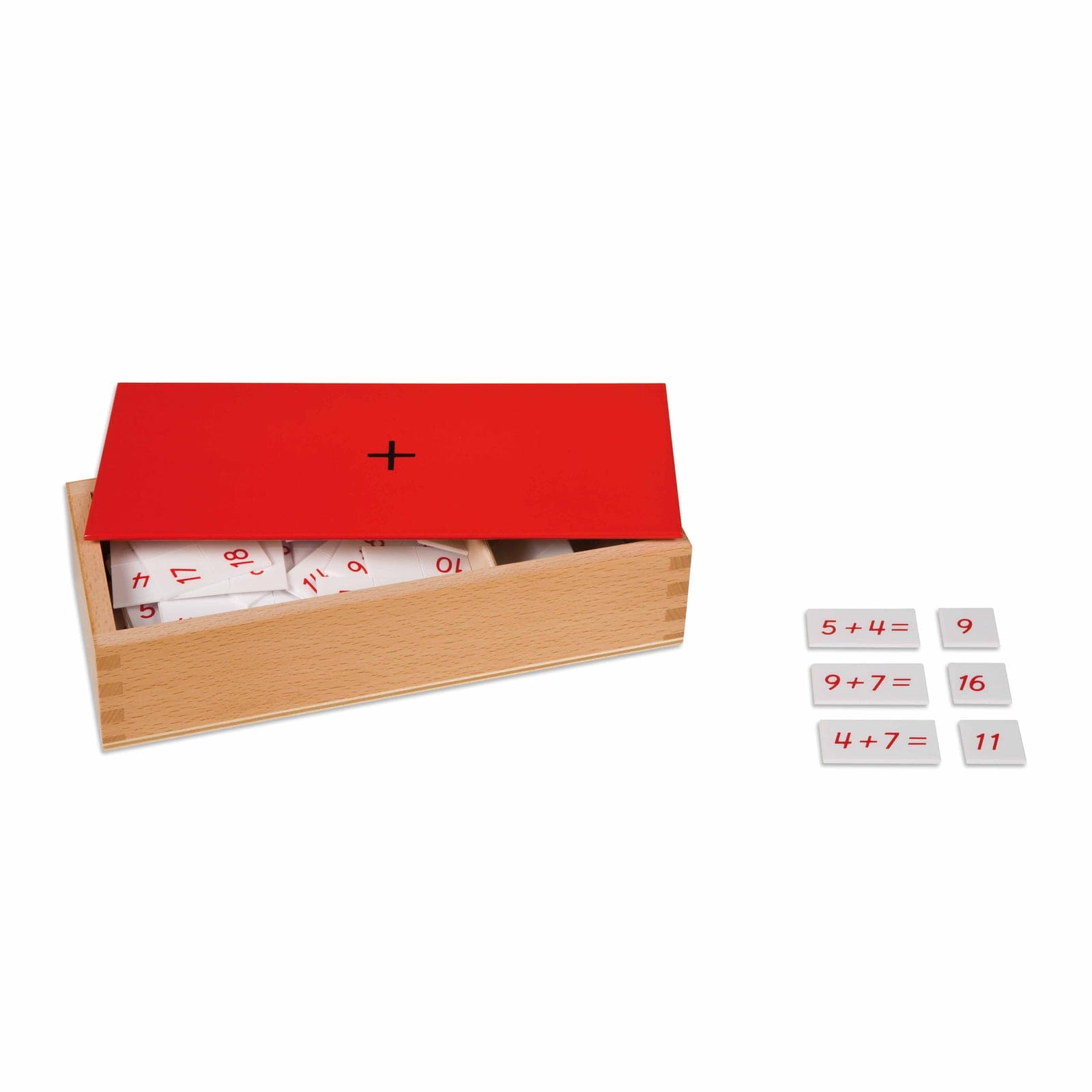Addition Equations Box — Self-Correcting Facts Practice — View 1
