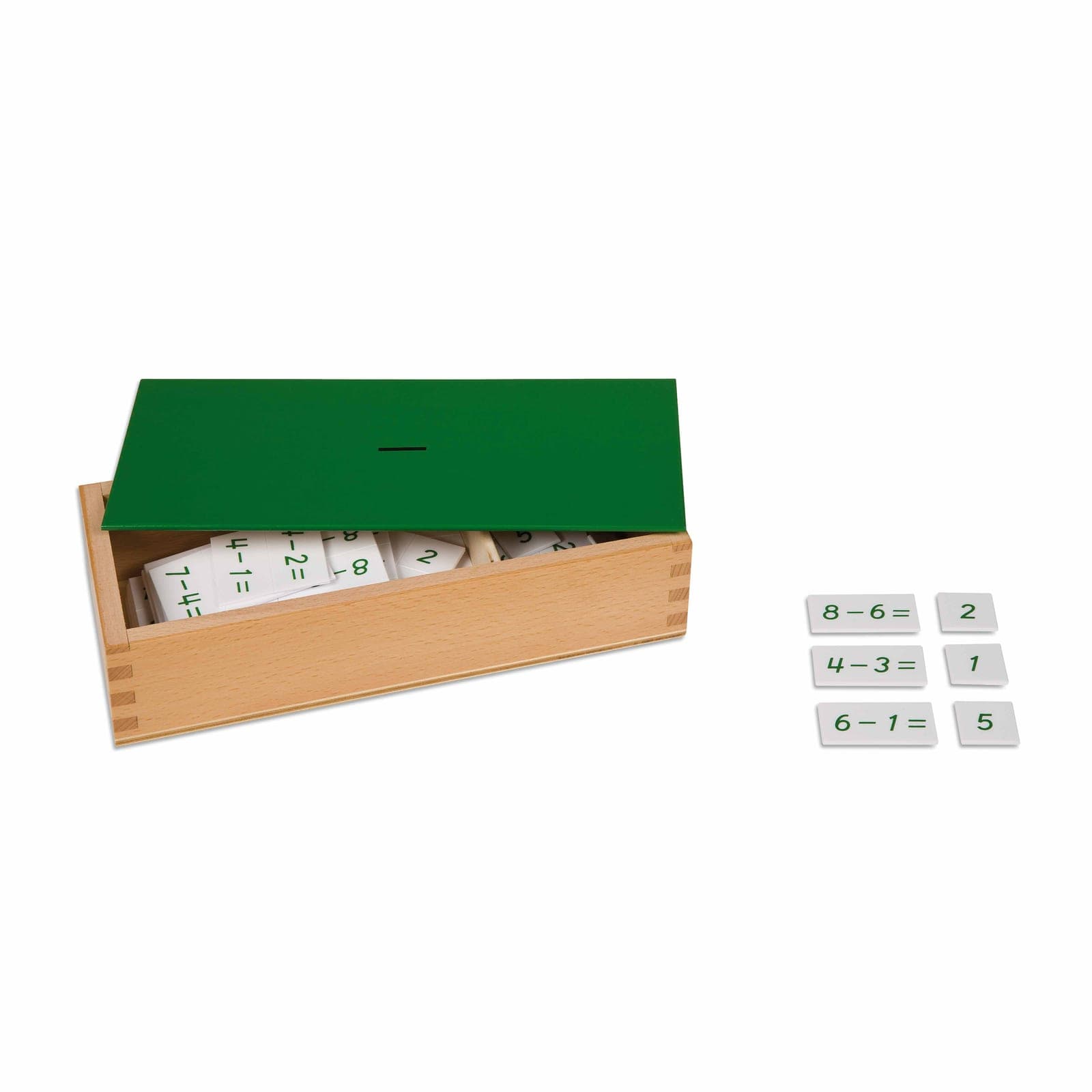 Subtraction Equations Box — Self-Correcting Facts Practice — View 1