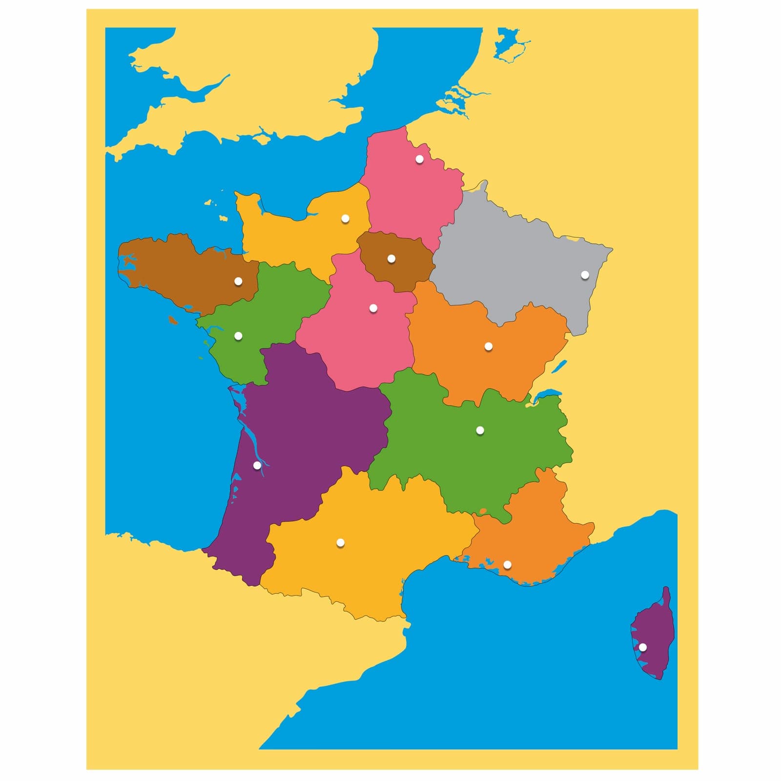 Puzzlekarte: Frankreich — Ansicht 1