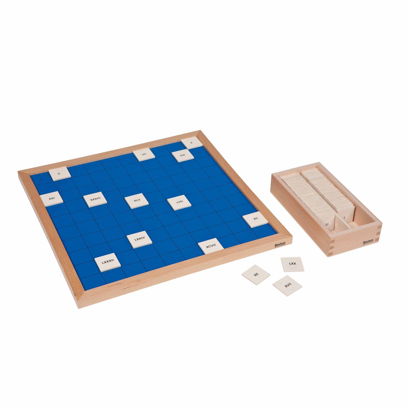 Hundred Board With Roman Numerals — View 1