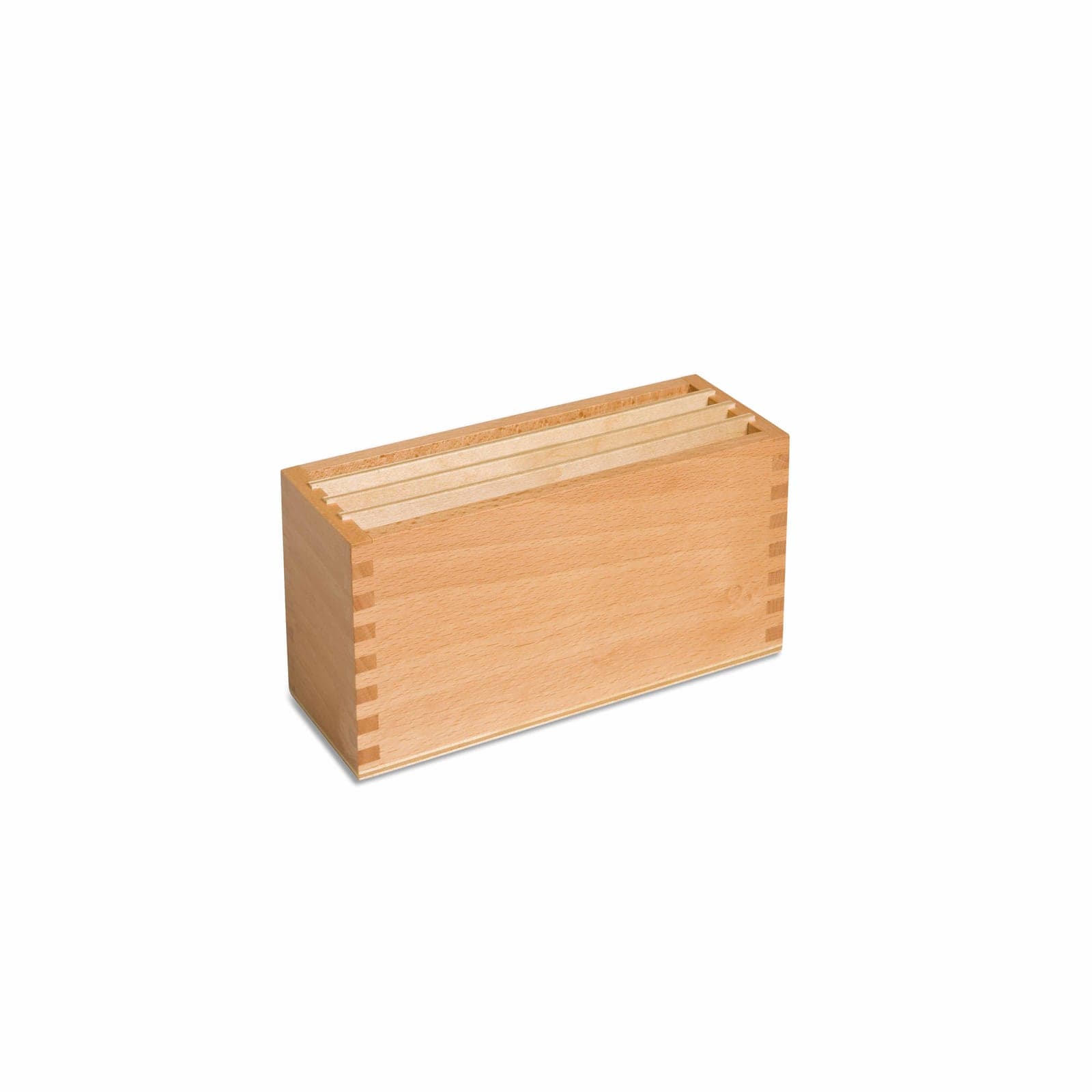 First Botany Cards Box — Wooden Storage for Nomenclature Cards — View 1