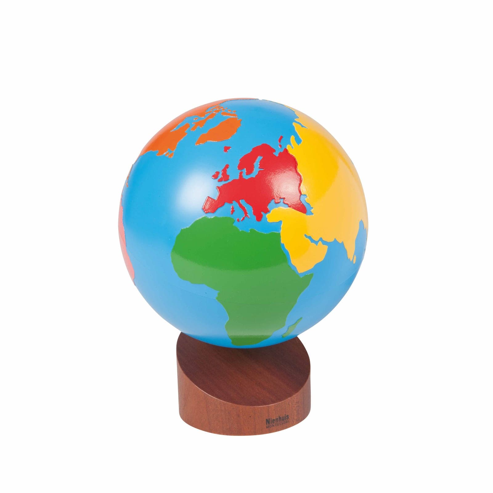 Globe Of Continents — Coloured Geography Introduction — Montessori Material | Faborino