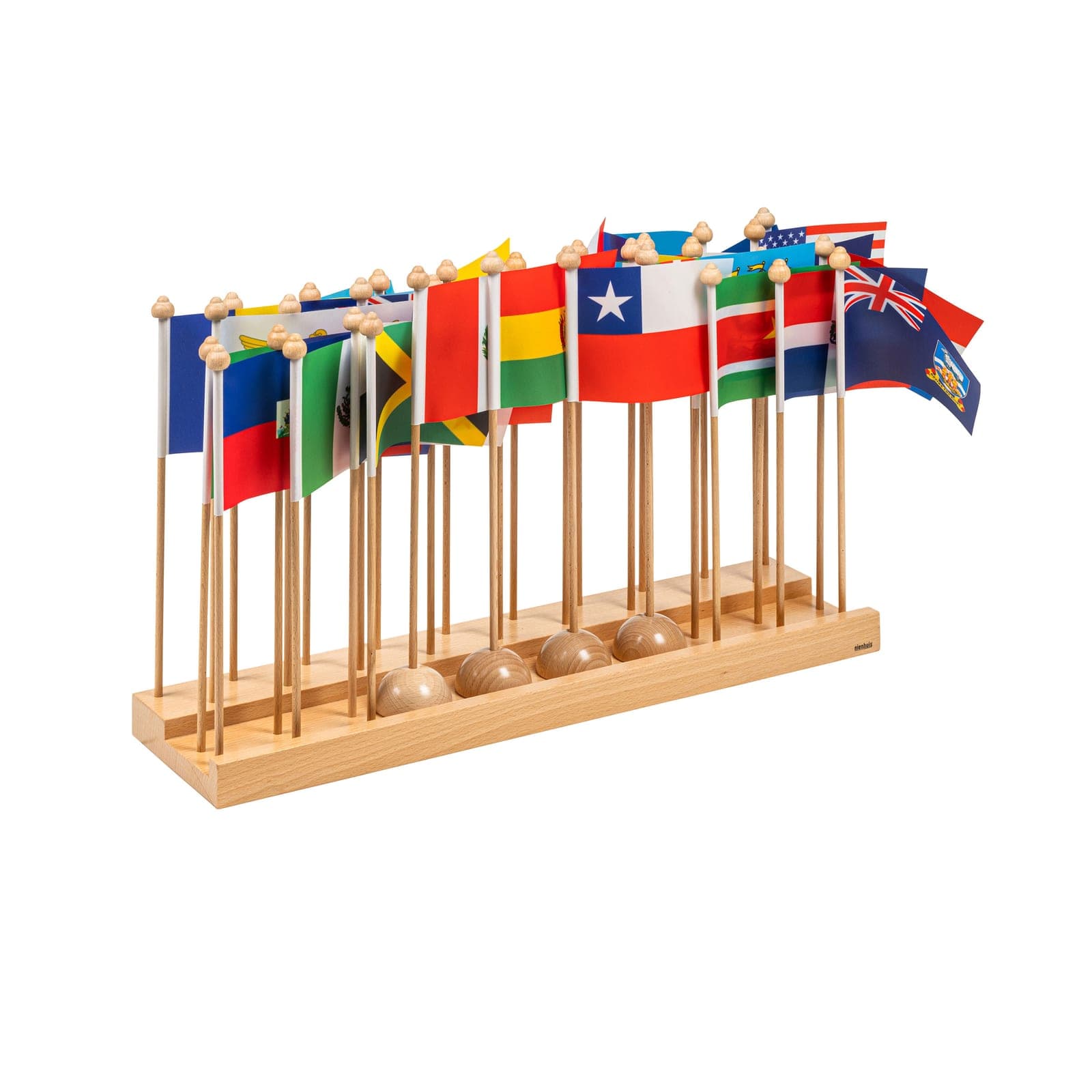 Flag Stand Americas — North & South America Without Caribbean — Montessori Material | Faborino
