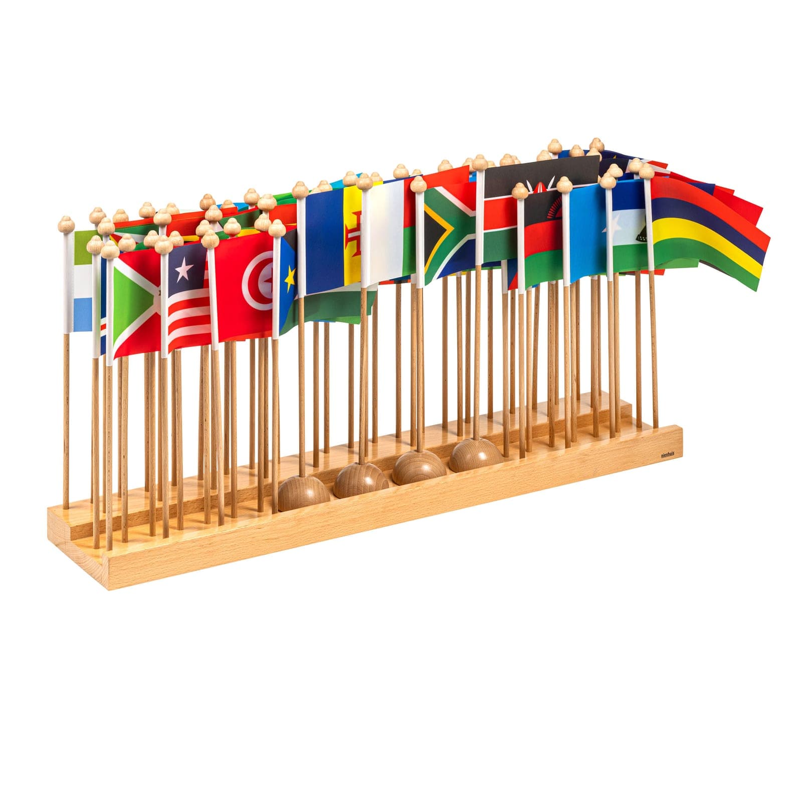 Africa Flag Stand — Country Recognition & Placement Activity — Montessori Material | Faborino