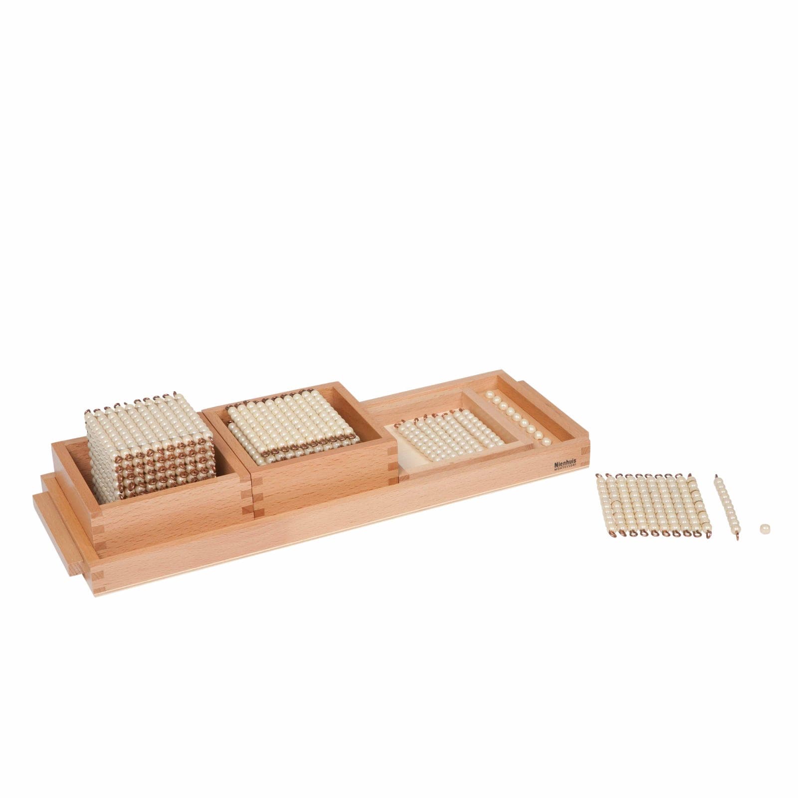 Introduction To The Decimal System: Individual Beads Glass — Montessori Material | Faborino