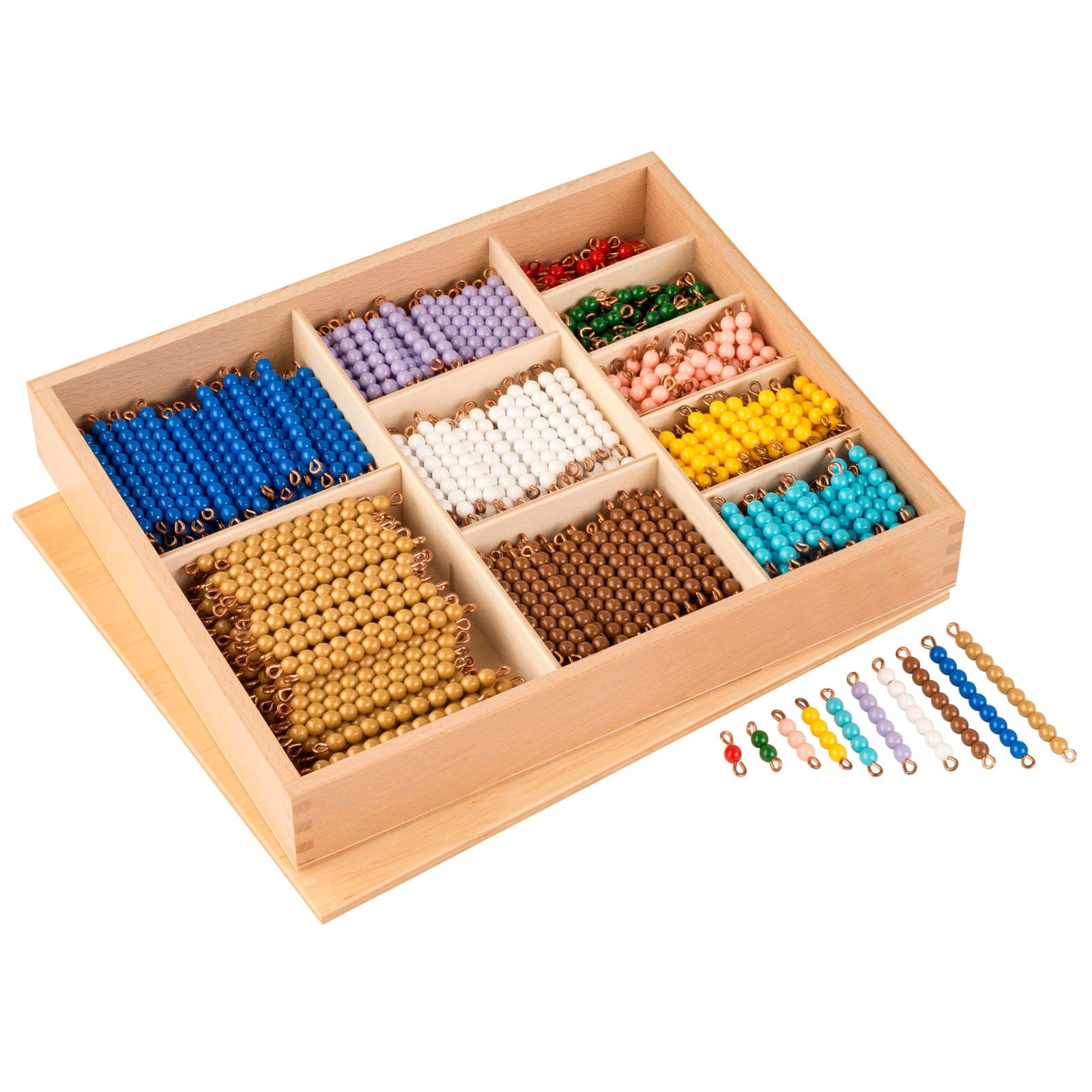 Multiplication Bead Bar Layout Box — Individual Nylon Beads — View 1