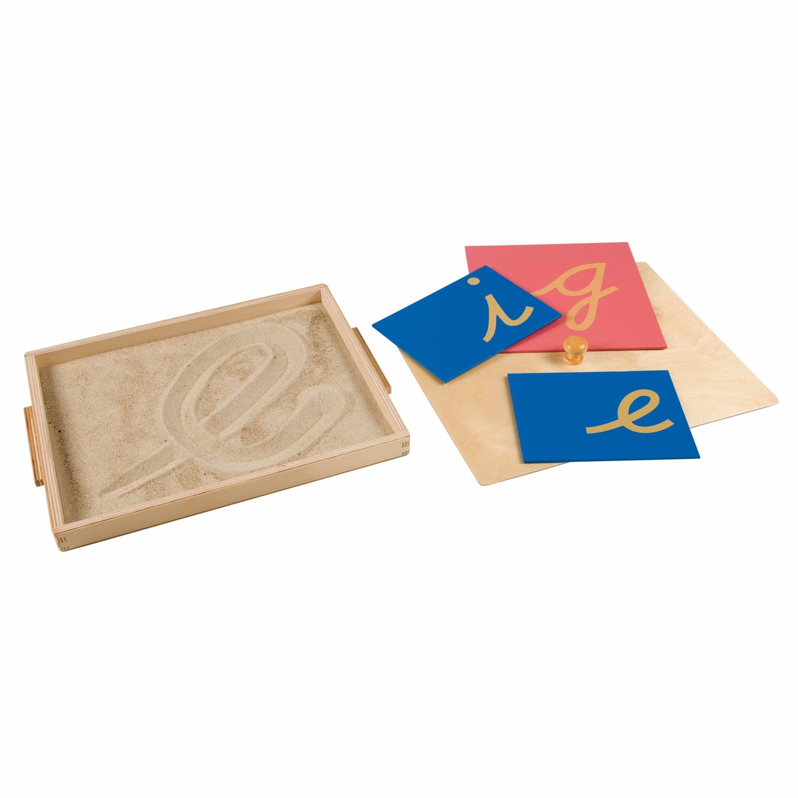 Sandpaper Letter Tracing Tray — Montessori Material | Faborino