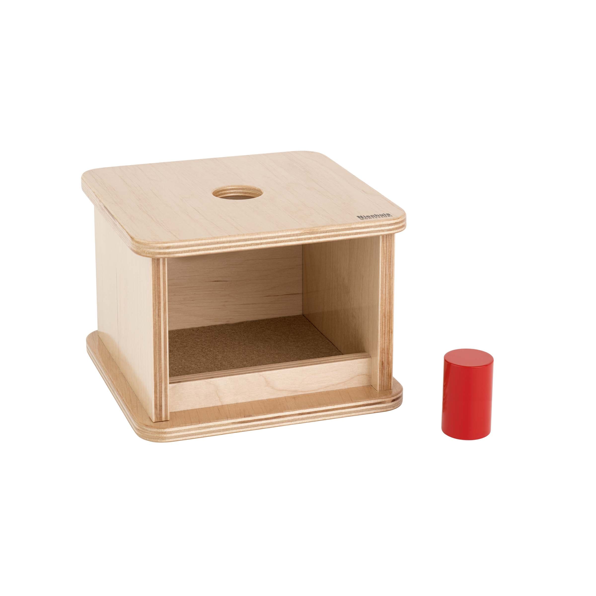 Imbucare Box — Small Cylinder for Object Permanence — View 1