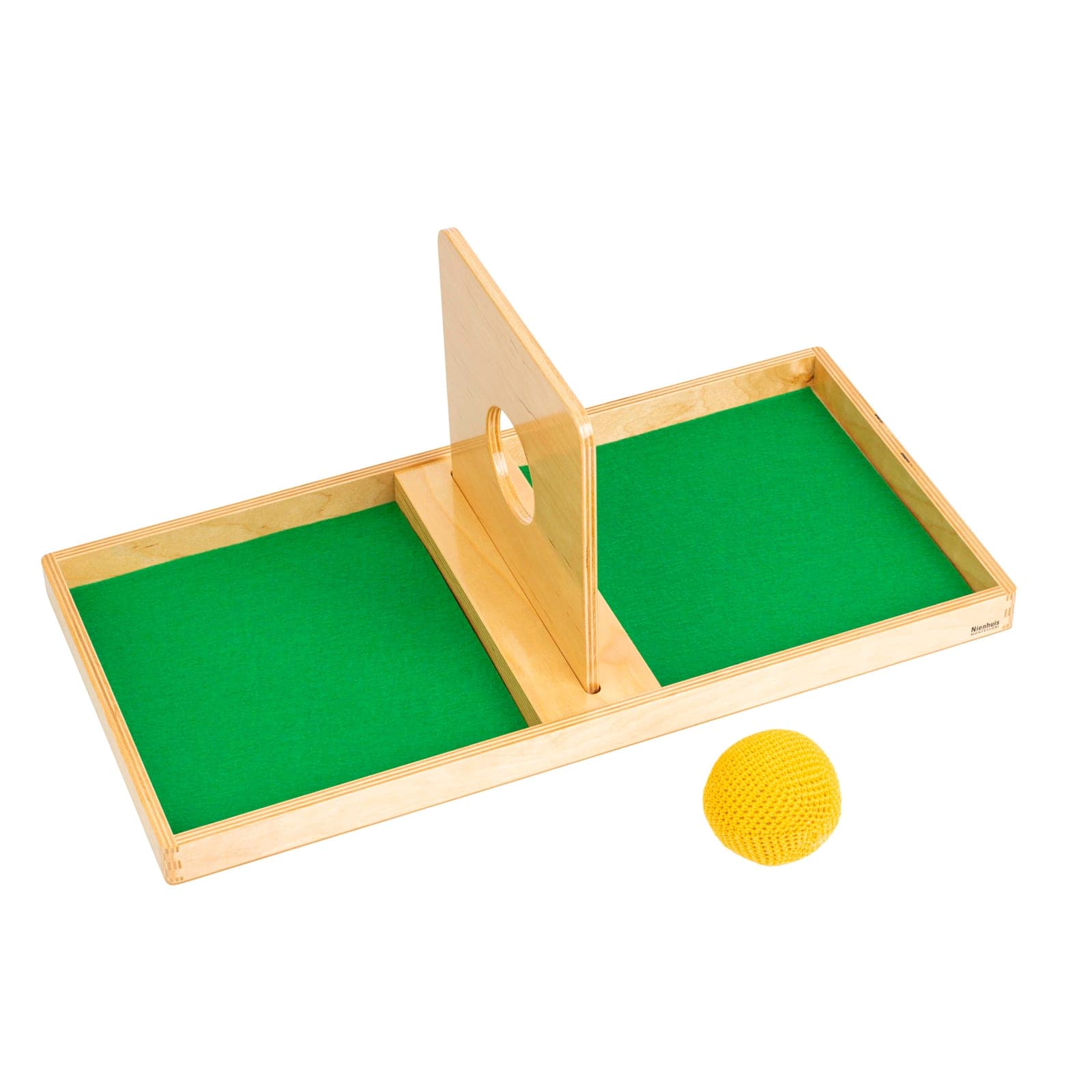Imbucare deska s pleteným míčkem - Montessori Material | Faborino