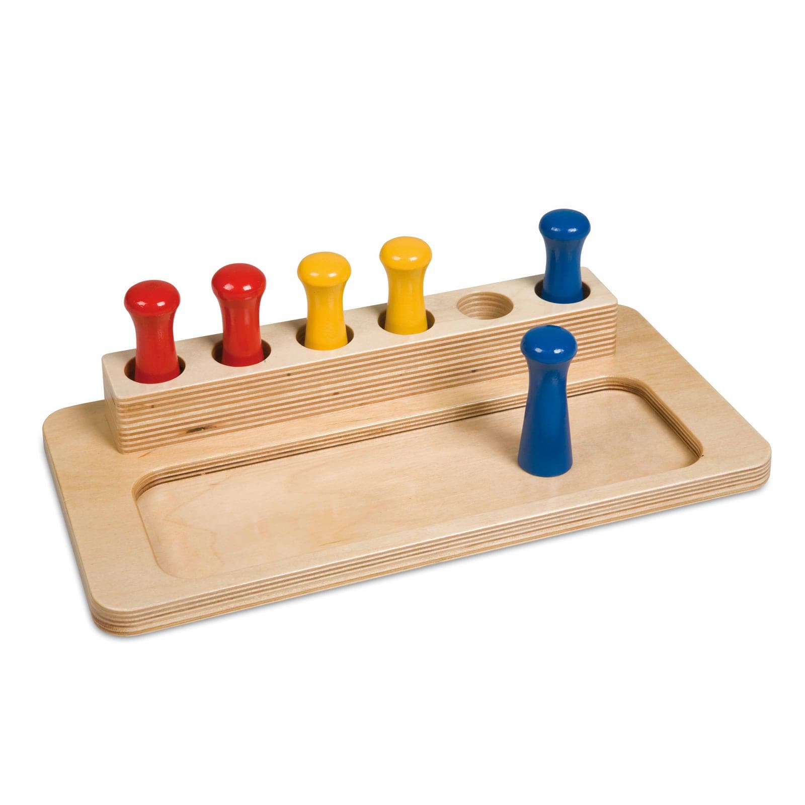Imbucare Peg Box — Object Permanence with Coloured Pegs — View 1