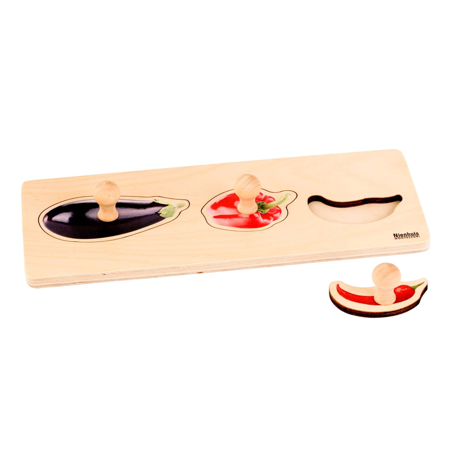 Toddler Puzzle: 3 Vegetables — View 1