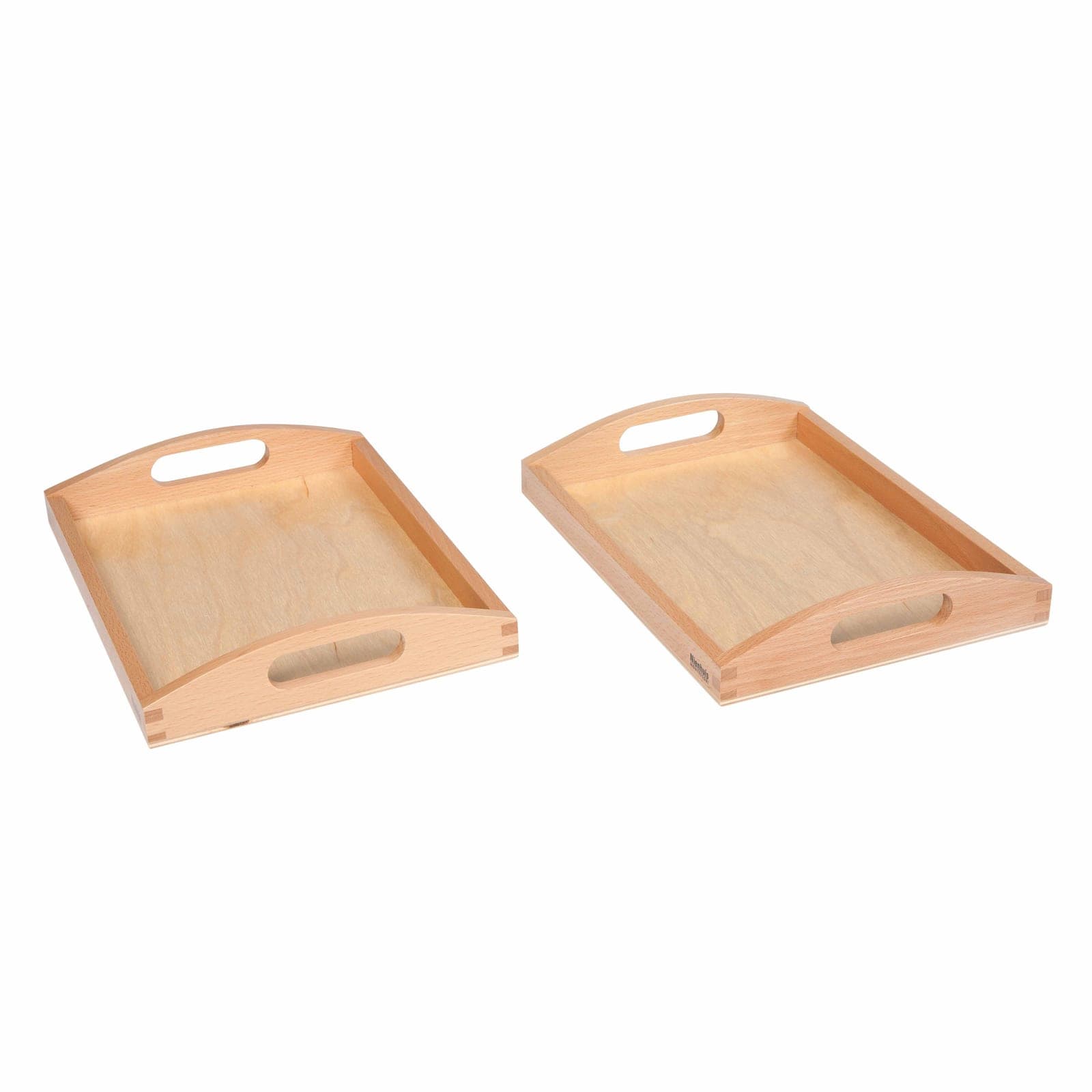 Dřevěný tácek malý: sada 2 ks - Montessori Material | Faborino