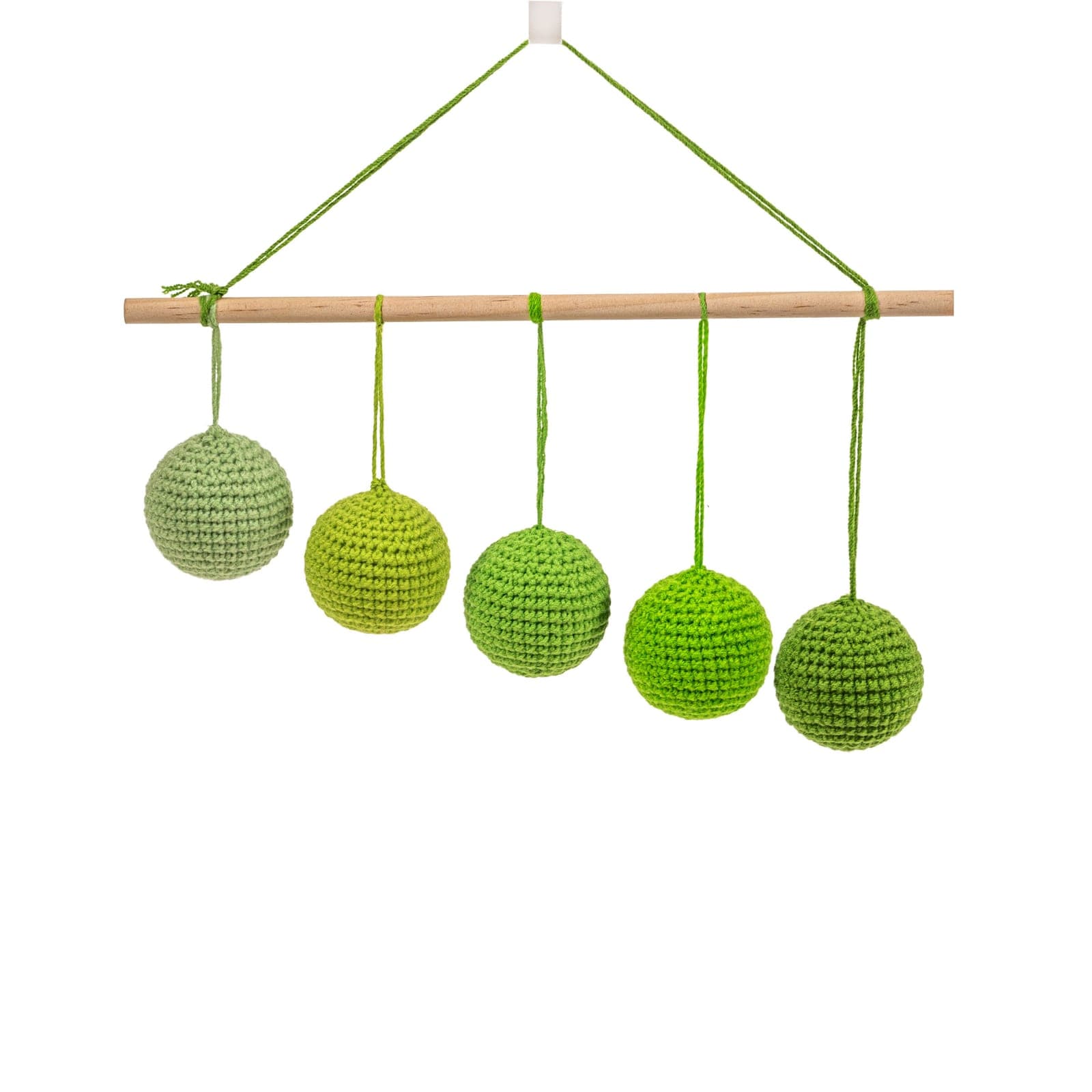 Gobbi Mobile — Five Gradient Spheres for Visual Tracking Skills — View 1