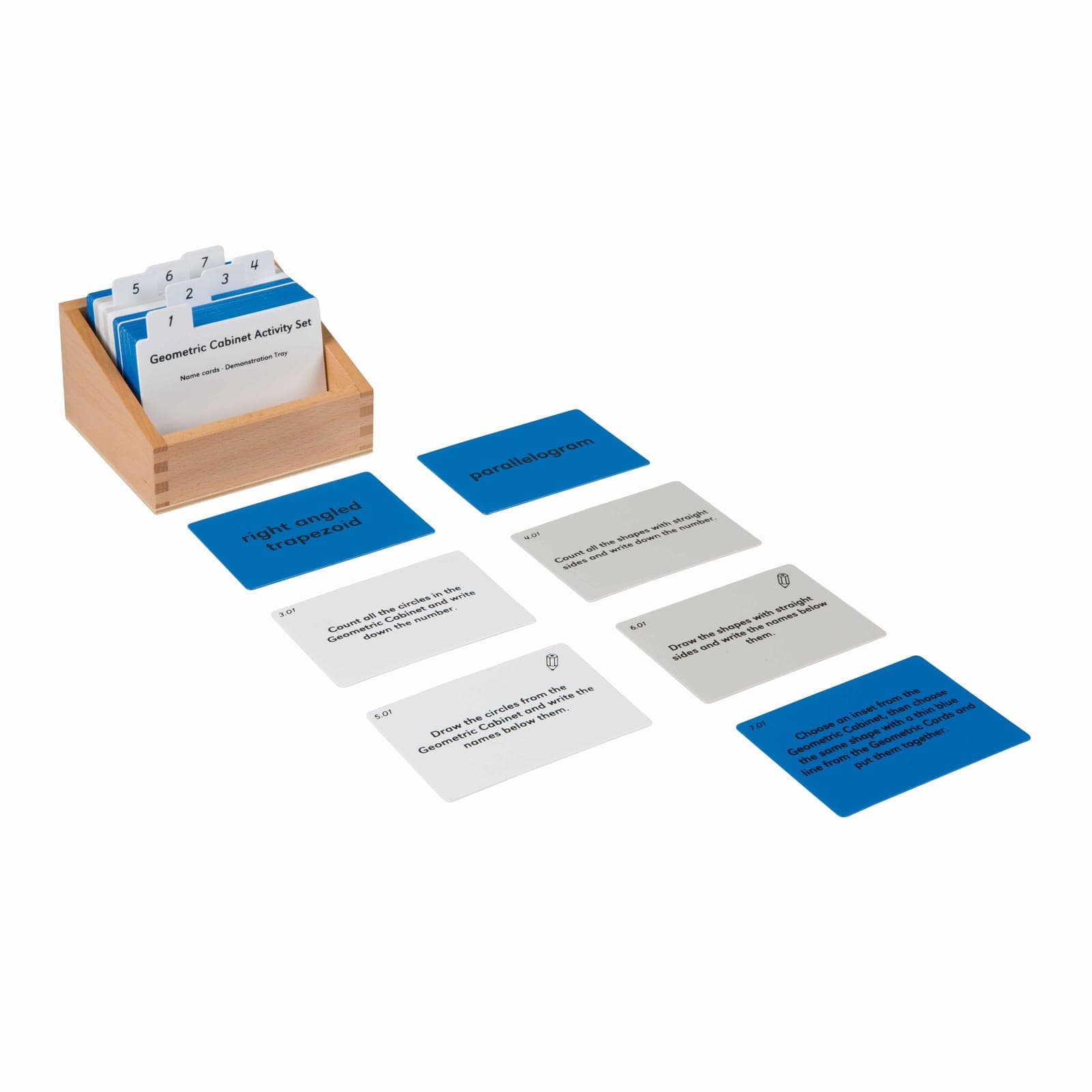 Geometric Cabinet Activity Set — Shape Recognition Extension Cards — View 1