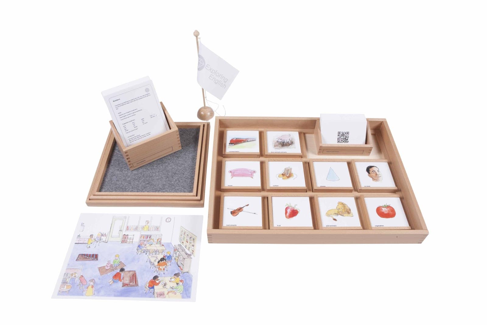 Exploring English: Kindergarten 3 - 6 — Montessori Material | Faborino