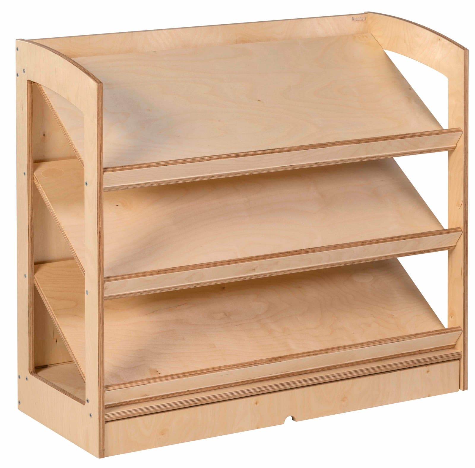 Open Back Bookshelf — 93cm Child-Height Literary Display — Montessori Material | Faborino