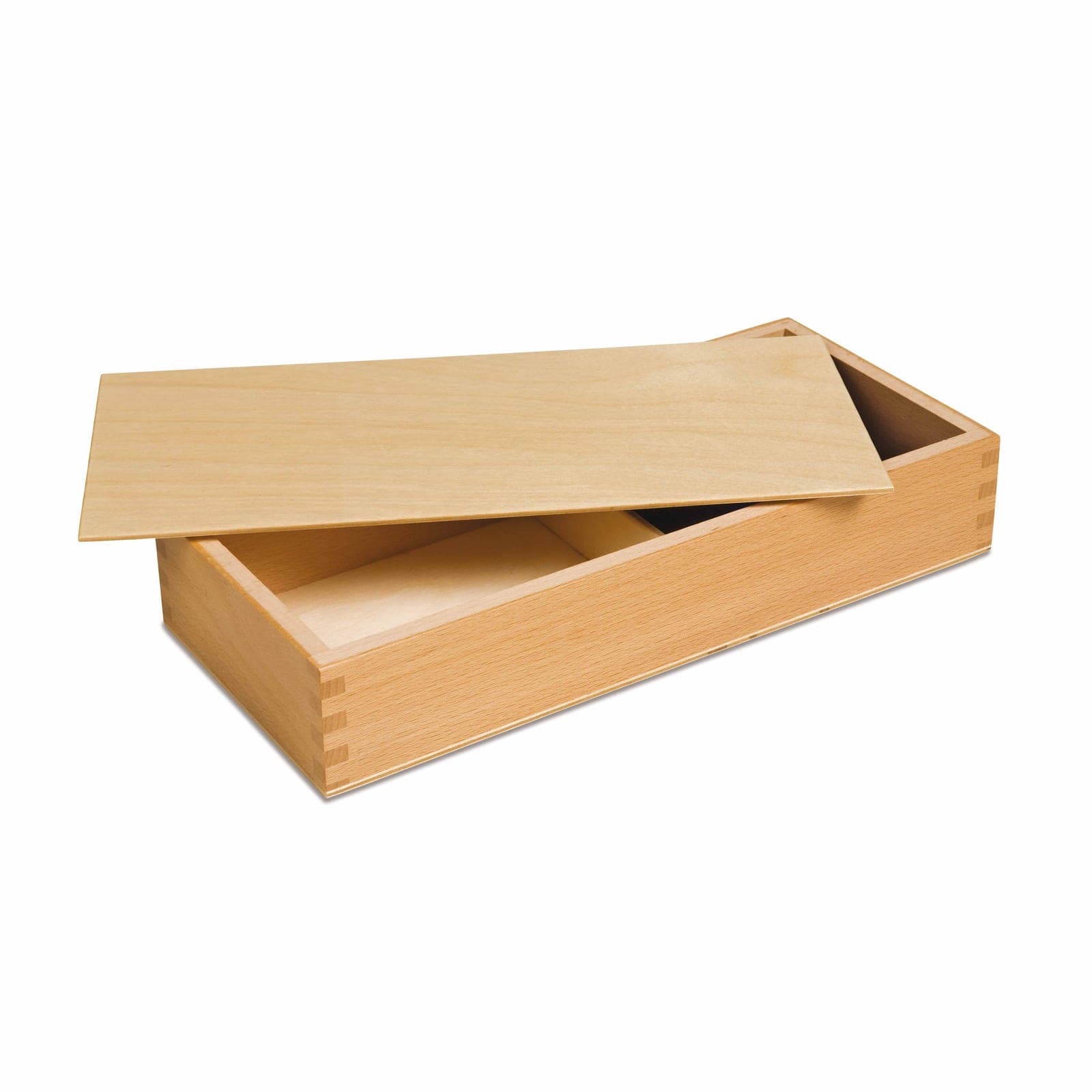Clock Stamp Box — Wooden Storage with Sliding Lid — View 1
