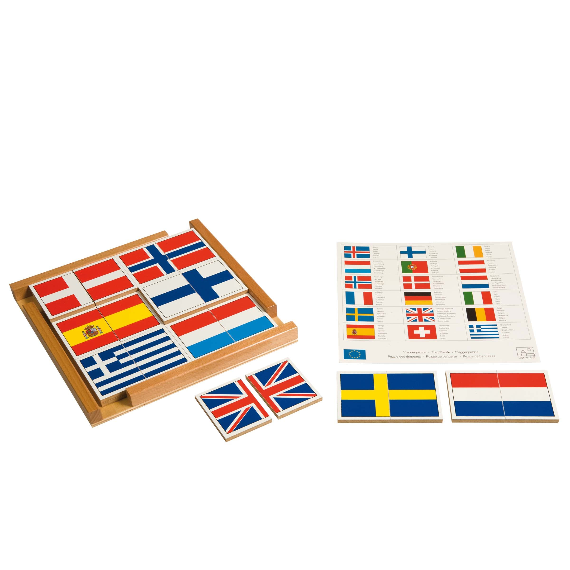 Flag Puzzle Of Europe — Montessori Material | Faborino