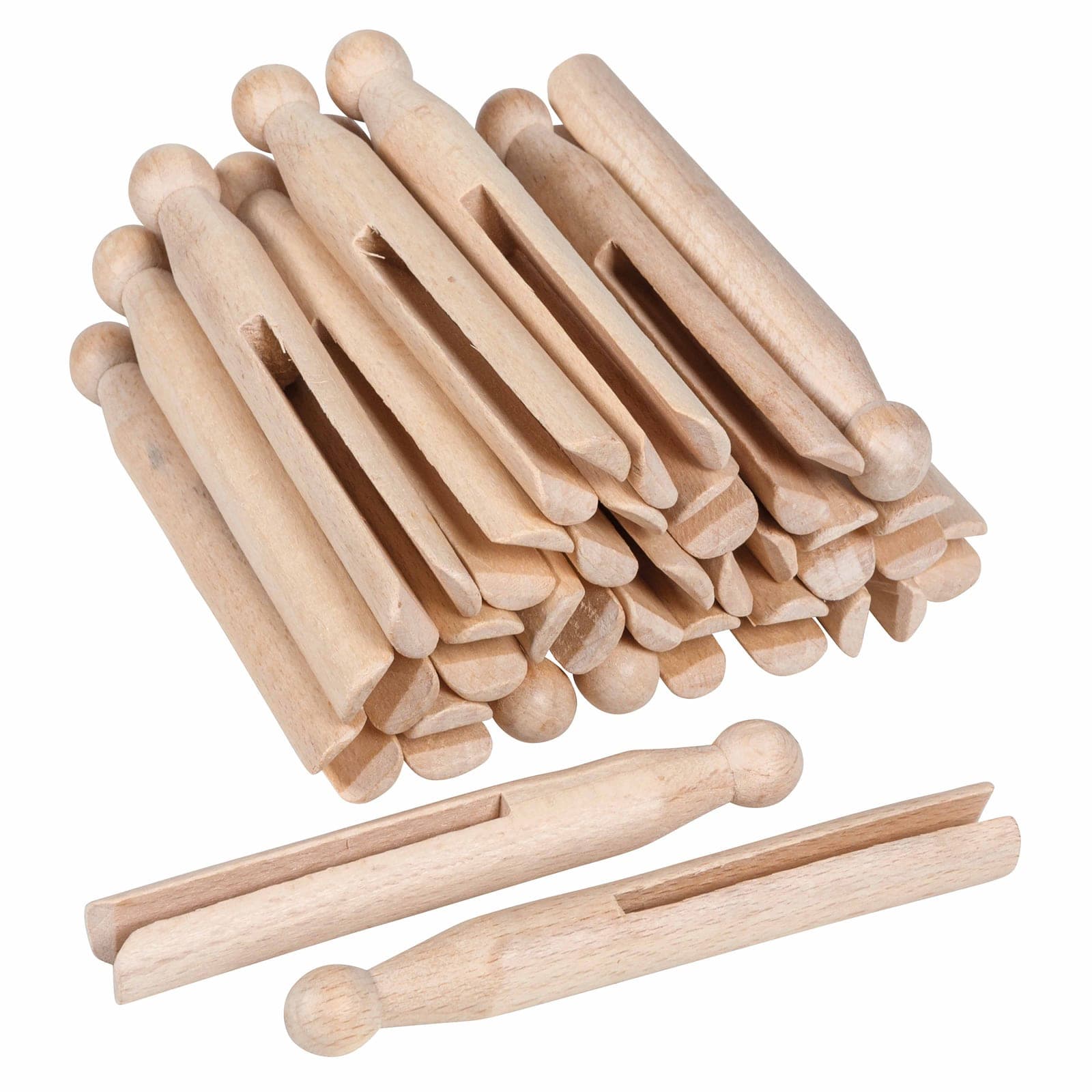 Holzwäscheklammern (25) — Montessori Material | Faborino