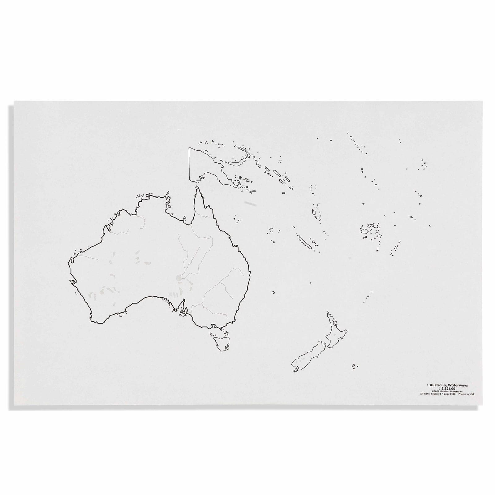 Australia: Waterways Maps — Pack of 50 — View 1
