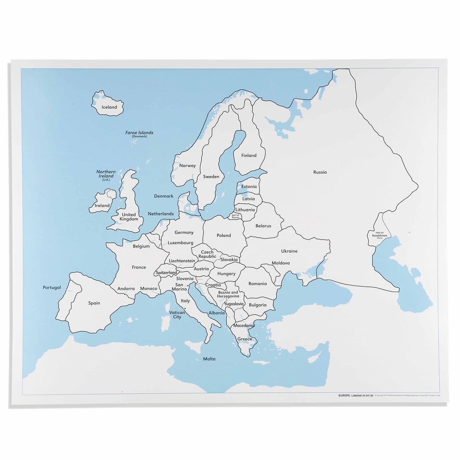 Europe Control Map: Labeled — View 1