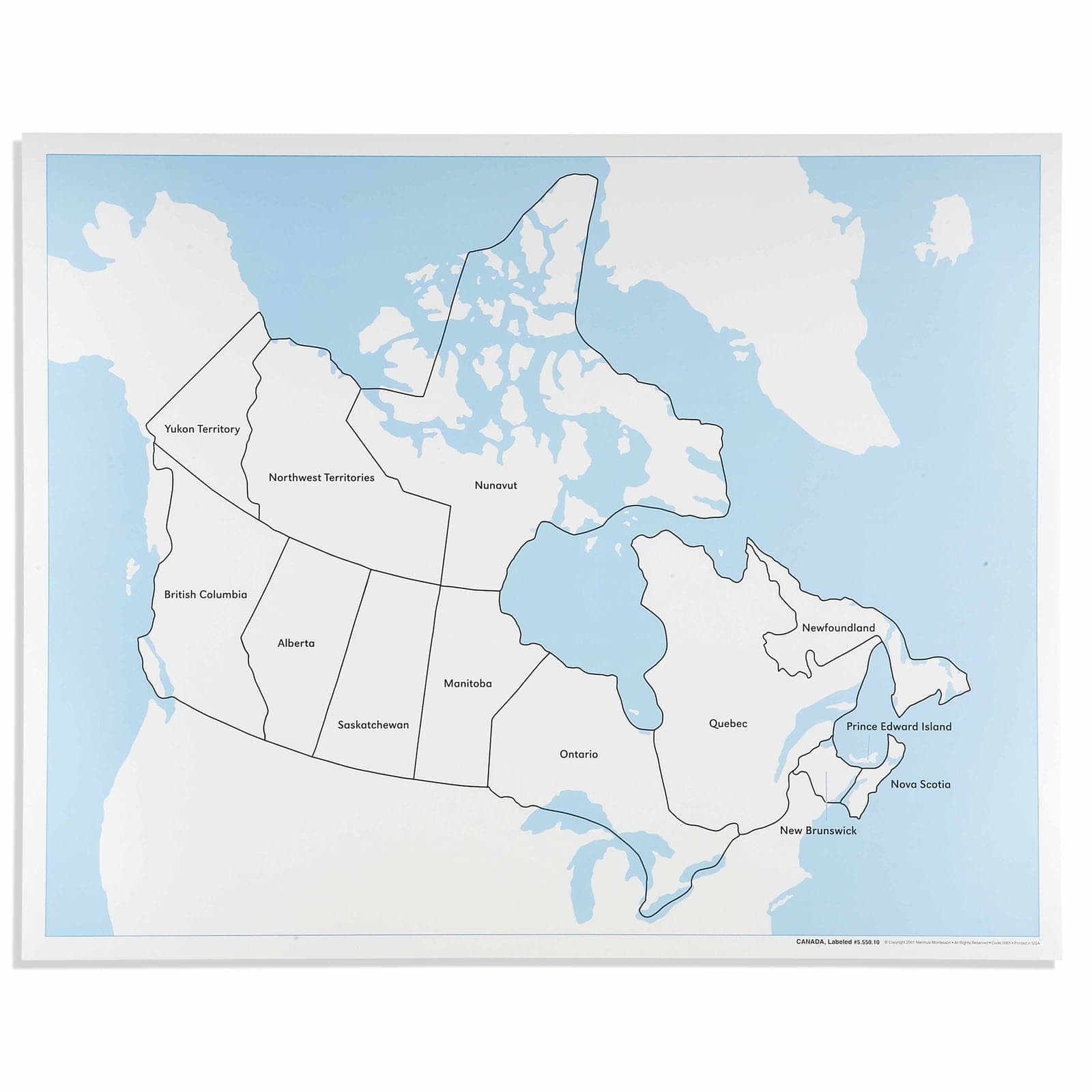 Canada Control Map: Labeled — View 1